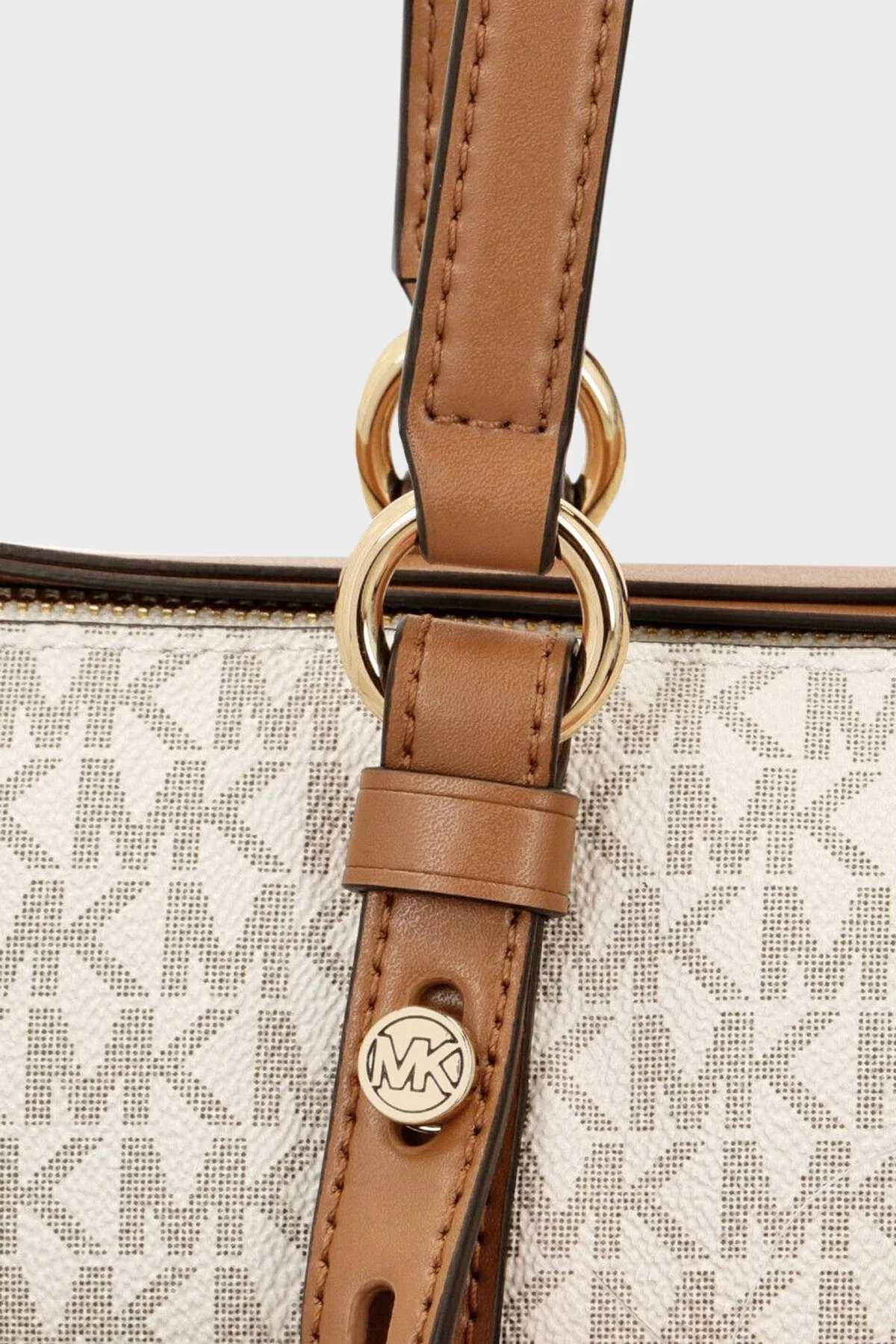 Michael Kors Logolu Ayarlanabilir Çift Askılı 30T0GNXT2B149 Bayan Çanta 30T0GNXT2B 149 EKRU - 7