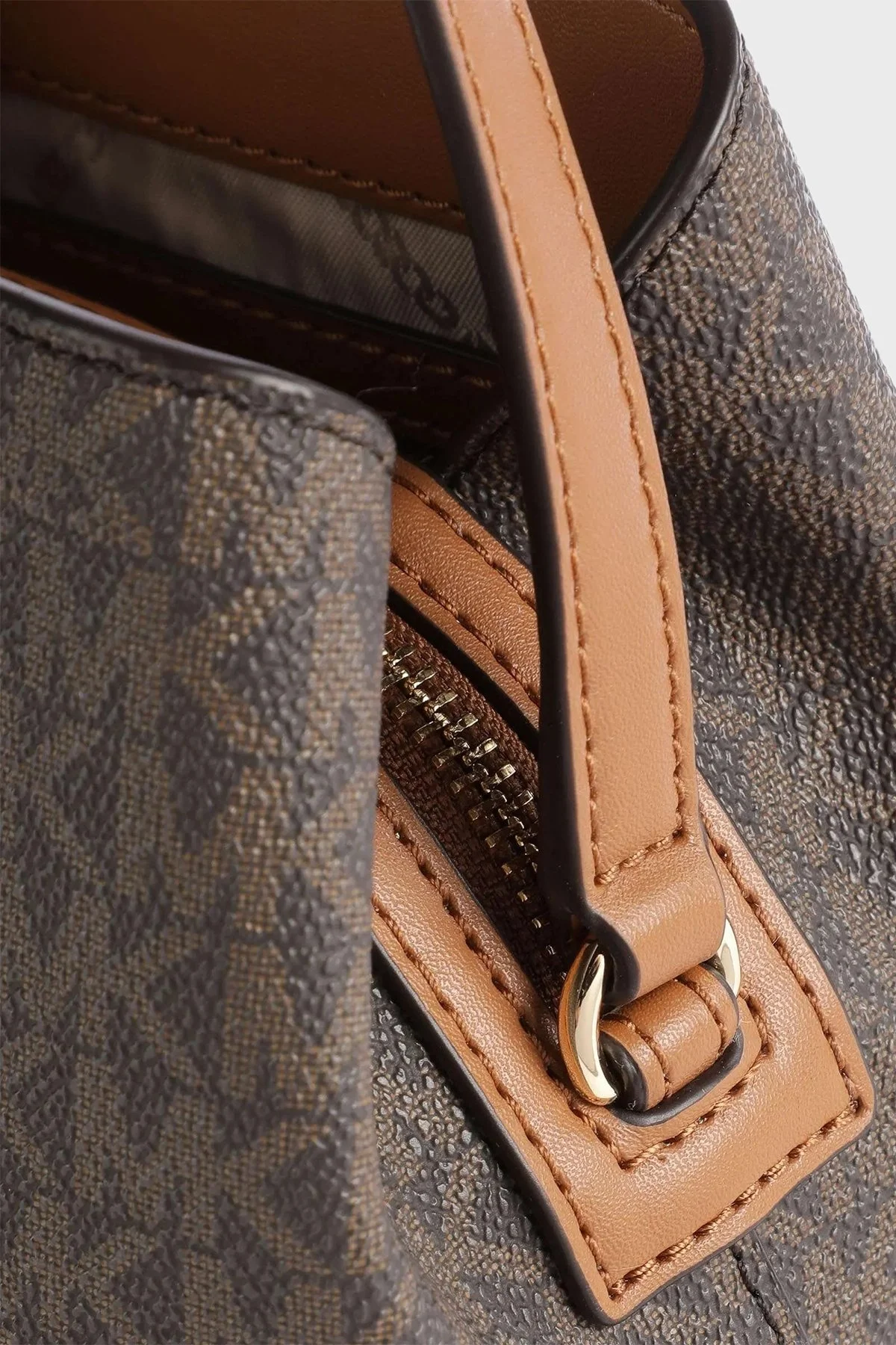 Michael Kors Logolu Ayarlanabilir Omuz Askılı 30F3G8KM2B252 Bayan Çanta 30F3G8KM2B 252 KAHVE - 3