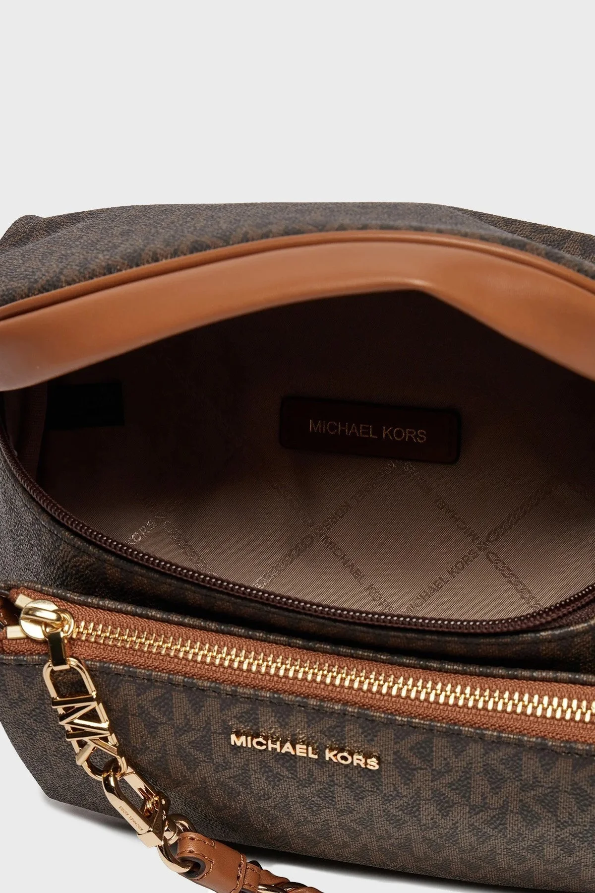 Michael Kors Logolu Ayarlanabilir Omuz Askılı 30S4G04M0B252 Bayan Çanta 30S4G04M0B 252 KAHVE - 5
