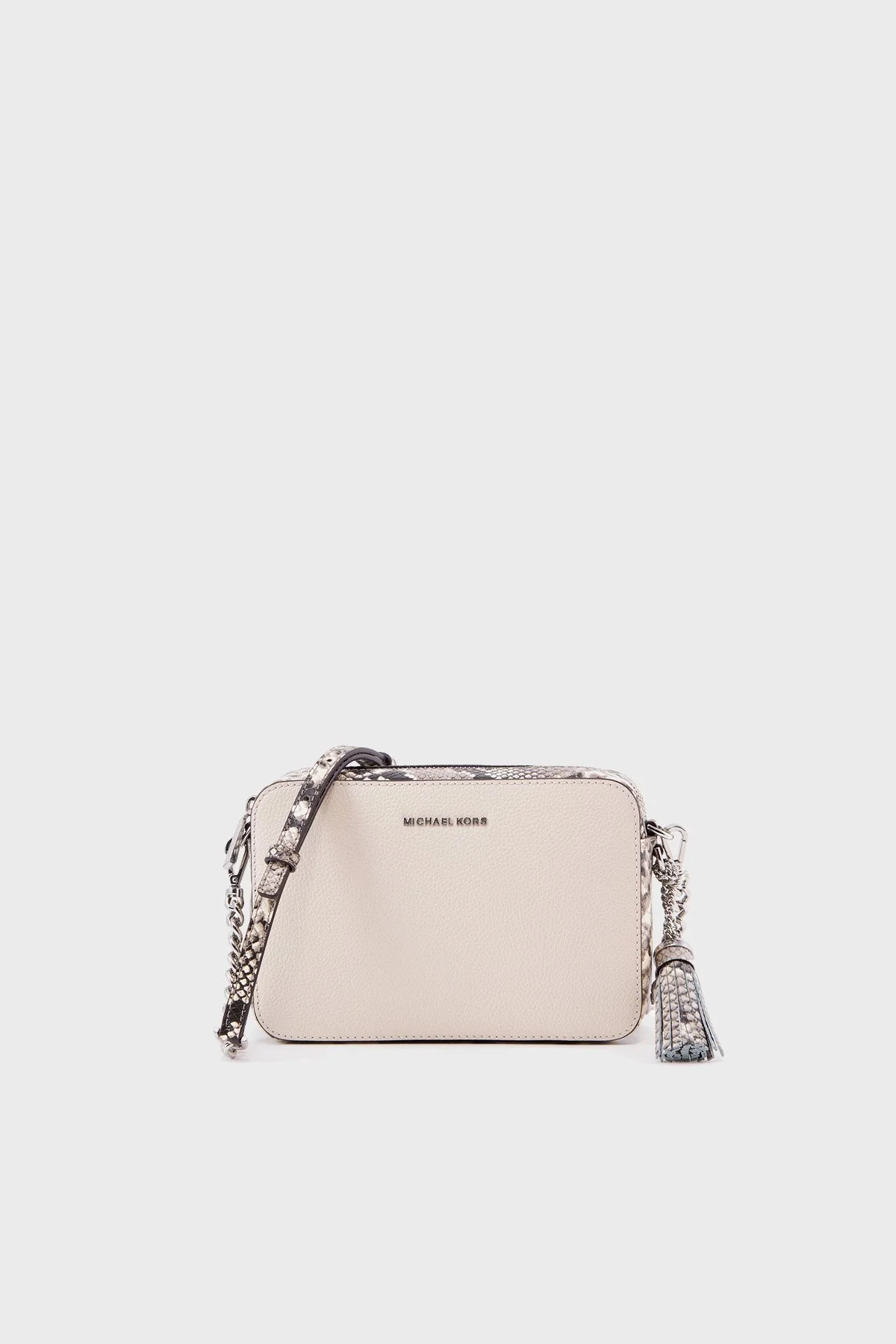 Michael Kors Logolu Ayarlanabilir Omuz Askılı 32F2SJ6M2L289 Bayan Çanta 32F2SJ6M2L 289 KREM - 1