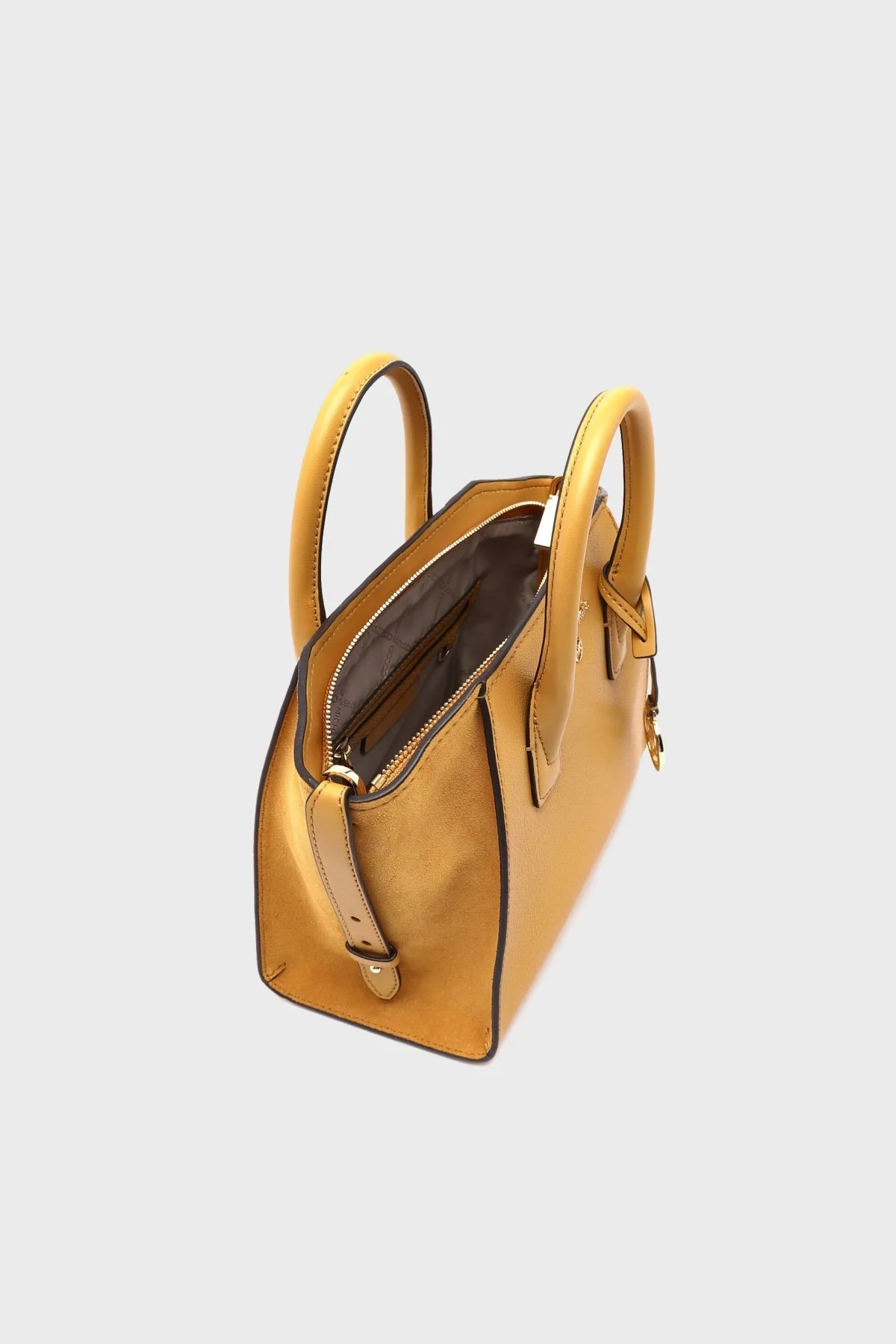 Michael Kors Logolu Ayarlanabilir Omuz Askılı Deri 30F2G4VS1L Bayan Çanta 30F2G4VS1L MARI GOLD HARDAL - 4