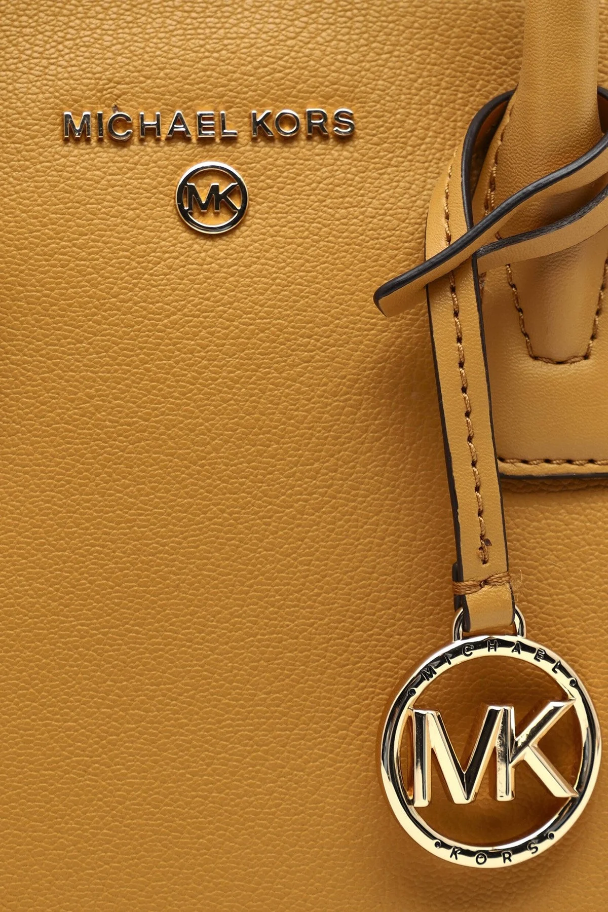 Michael Kors Logolu Ayarlanabilir Omuz Askılı Deri 30F2G4VS1L Bayan Çanta 30F2G4VS1L MARI GOLD HARDAL - 5