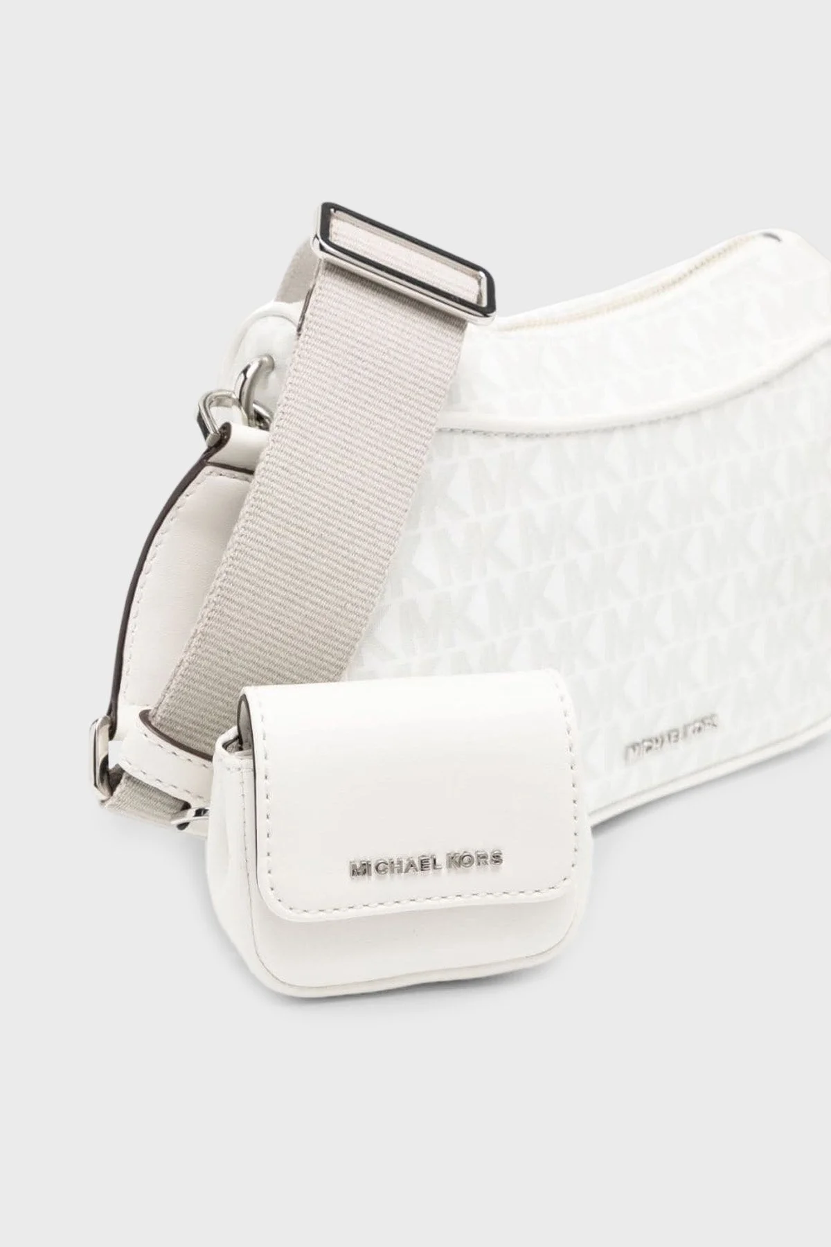 Michael Kors Logolu Ayarlanabilir Omuz Askılı Mini Cüzdanlı 32S3SJ6C8V101 Bayan Çanta 32S3SJ6C8V 101 YEŞİL-BEYAZ - 4