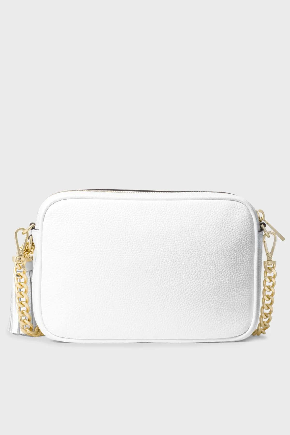 Michael Kors Logolu Ayarlanabilir Uzatma Askılı % 100 Deri Crossbodies Kadın Çanta 32F7GGNM8L 085 BEYAZ - 3