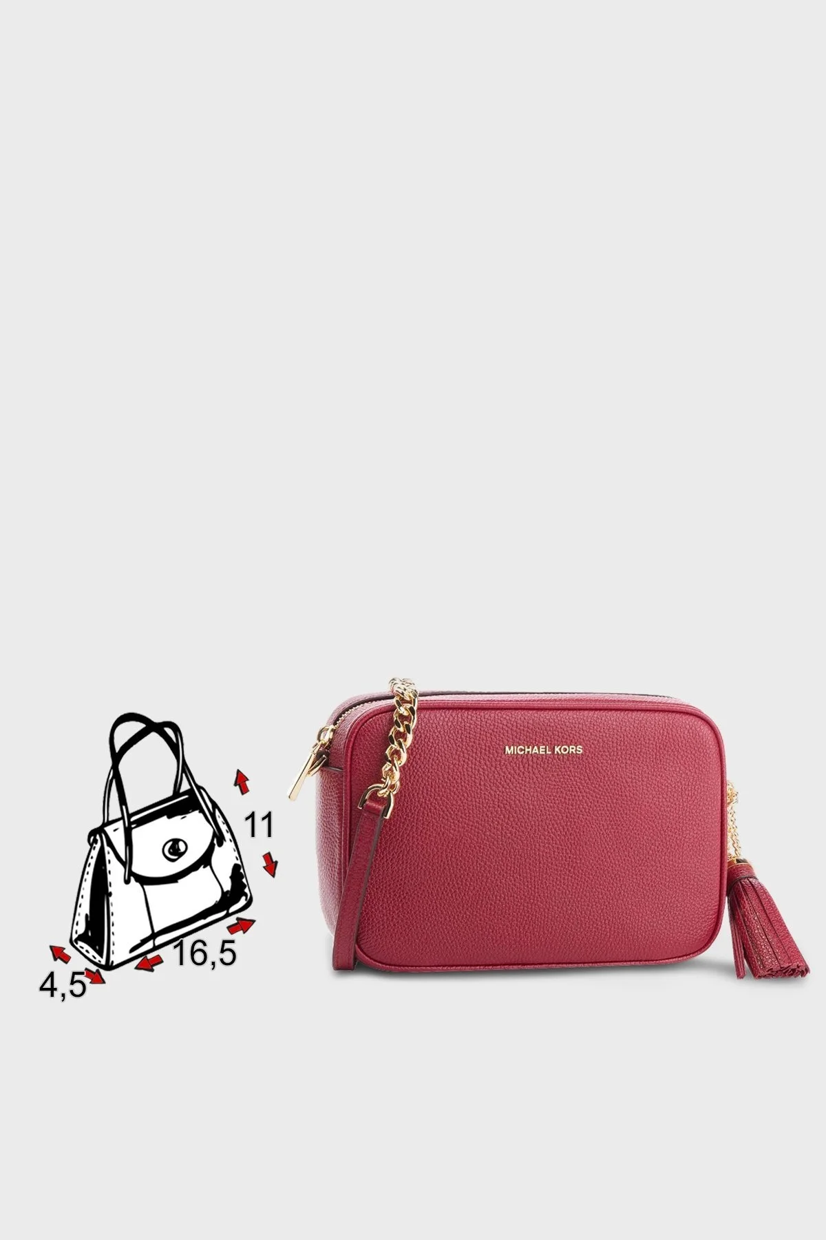 Michael Kors Logolu Ayarlanabilir Uzatma Askılı % 100 Deri Jet Set Bayan Çanta 32F7GGNM8L 683 KİREMİT - 5