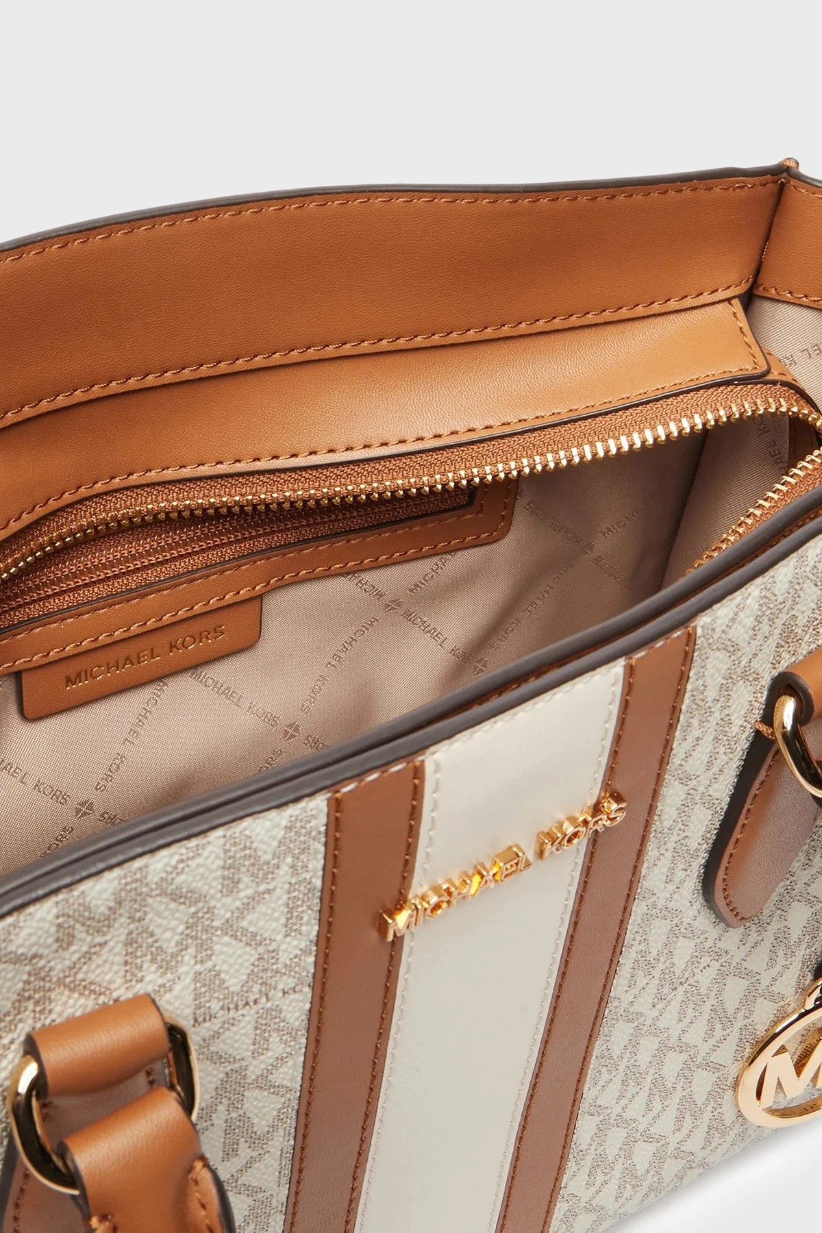 Michael Kors Logolu Ayarlanabilir ve Çıkarılabilir Askılı 30R6GQ6S2B149 Kadın Çanta 30R6GQ6S2B 149 EKRU - 6