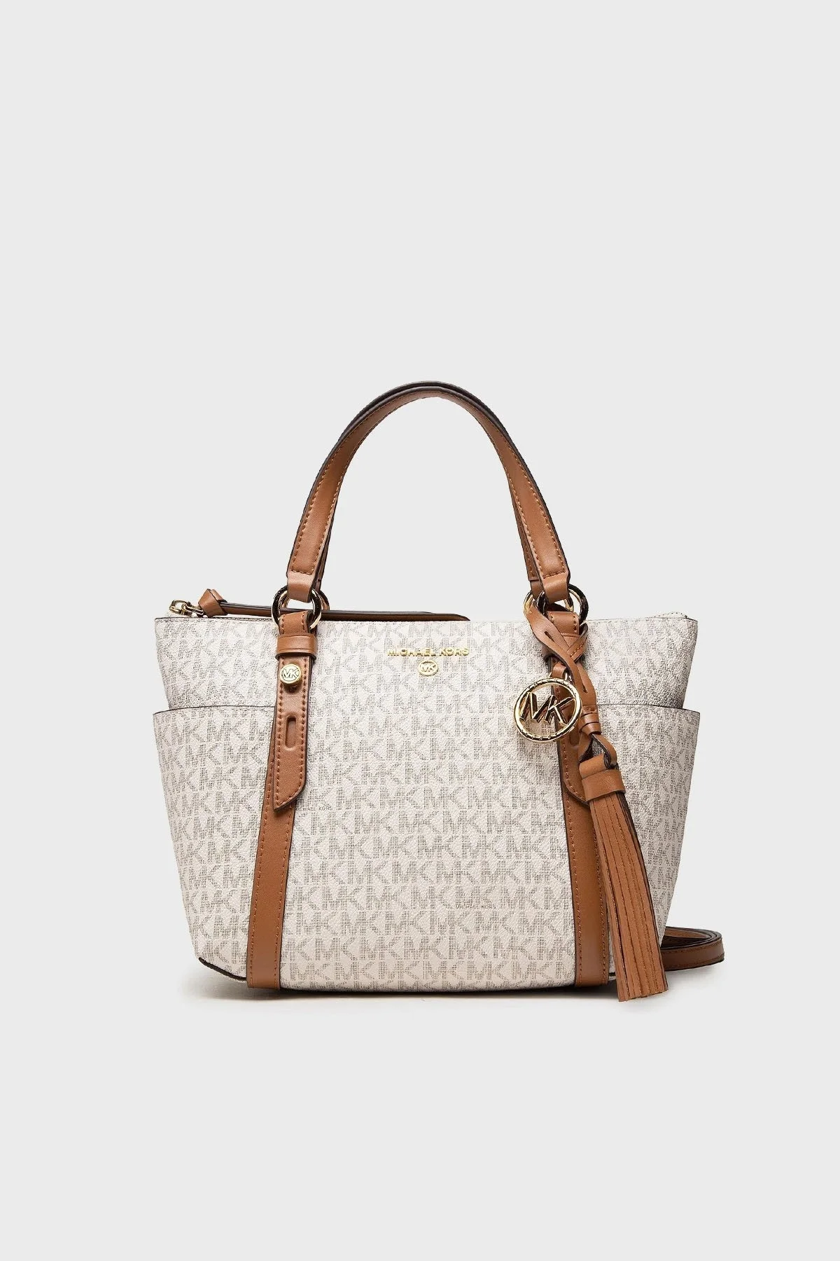 Michael Kors Logolu Ayarlanabilir ve Çıkarılabilir Uzatma Askılı Sullivan Bayan Çanta 30T0GNXT1B 149 BEYAZ - 1