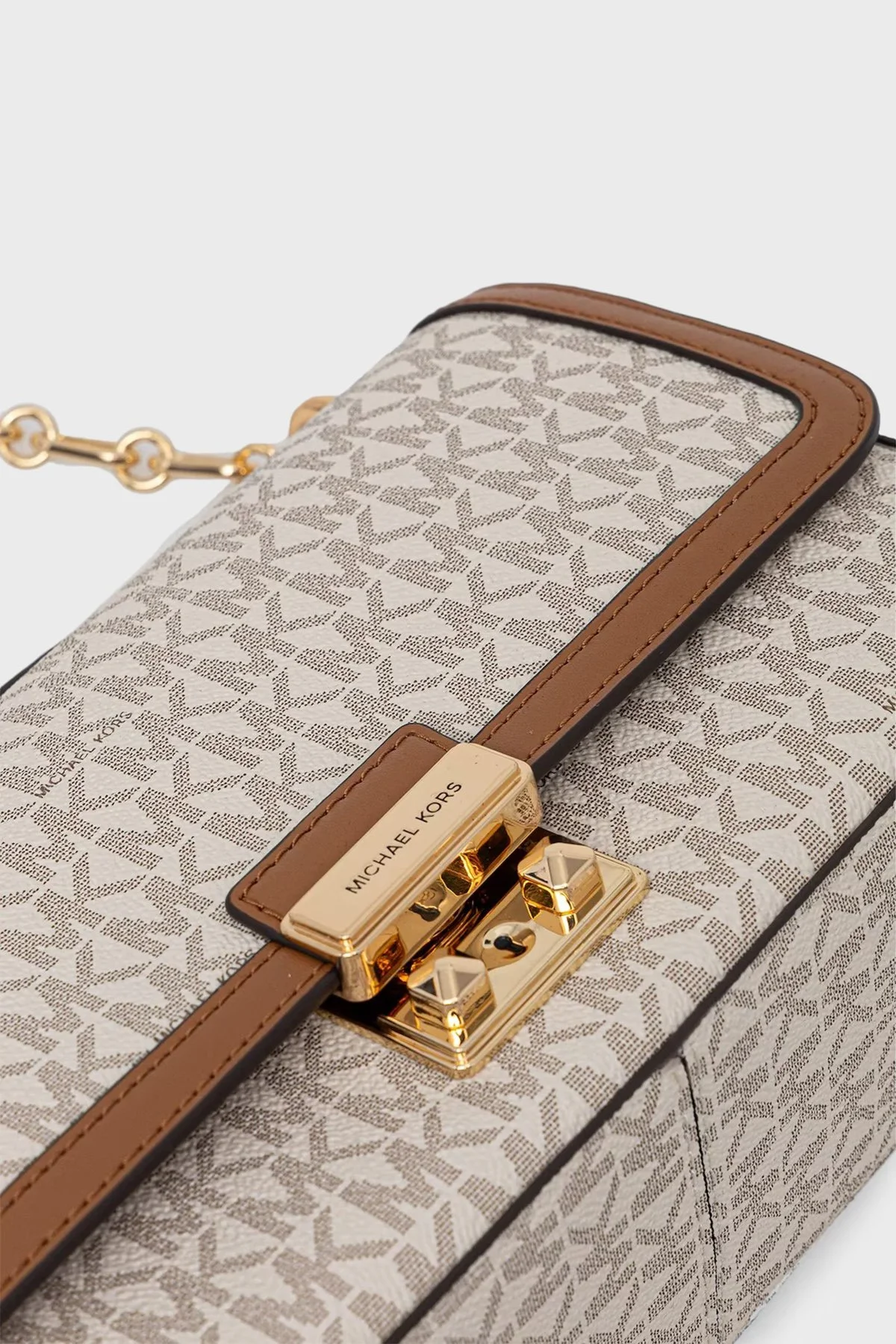 Michael Kors Logolu Ayarlanabilir Zincir Askılı 30R5G2RL7B149 Bayan Çanta 30R5G2RL7B 149 EKRU - 4