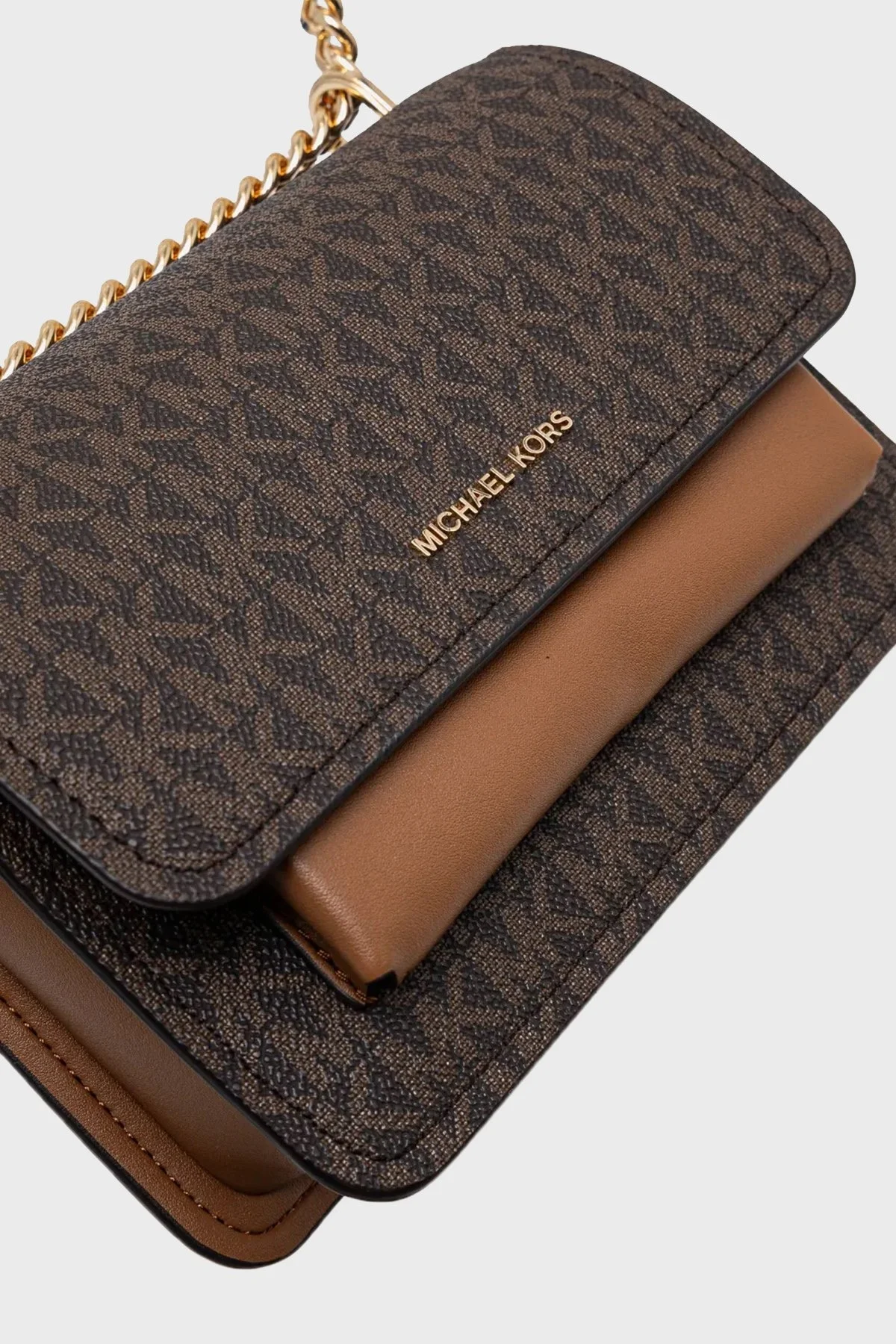 Michael Kors Logolu Ayarlanabilir Zincir Askılı 32R5GC7C1B252 Bayan Çanta 32R5GC7C1B 252 KAHVE - 10