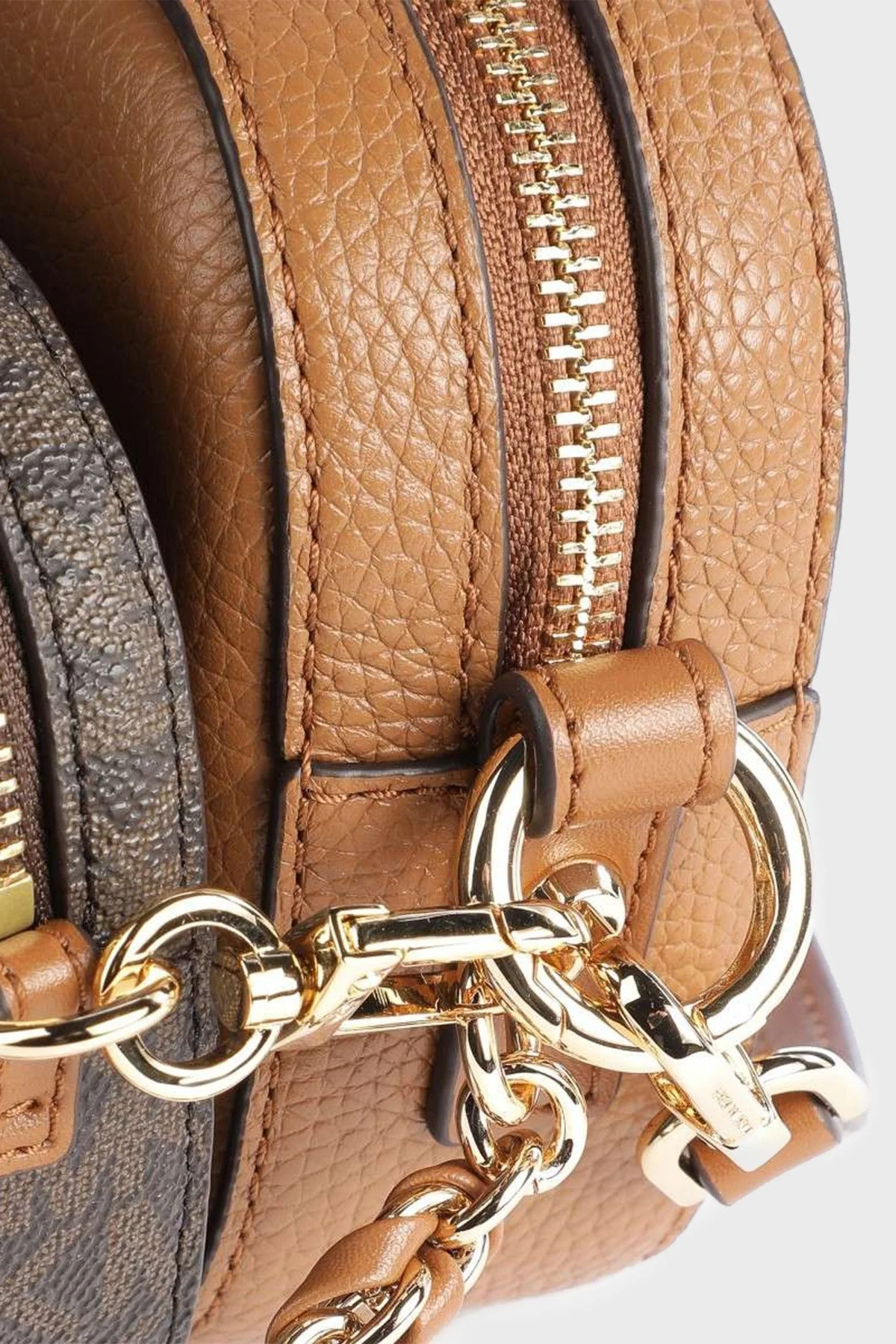 Michael Kors Logolu Ayrılabilir Ön Bölmeli Zincir Askılı Hakiki Deri Bayan Çanta 32R3GJ6C4L 252 KAHVE-TABA - 6