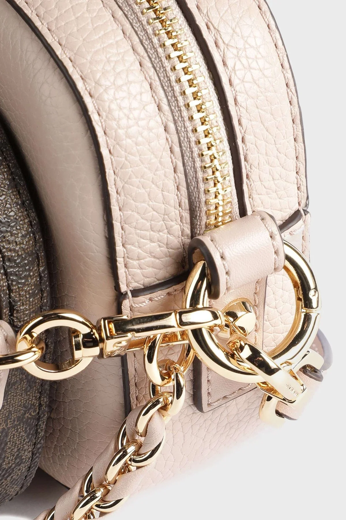 Michael Kors Logolu Ayrılabilir Ön Bölmeli Zincir Askılı Hakiki Deri Bayan Çanta 32R3GJ6C4L 266 Kahve-Pudra - 7