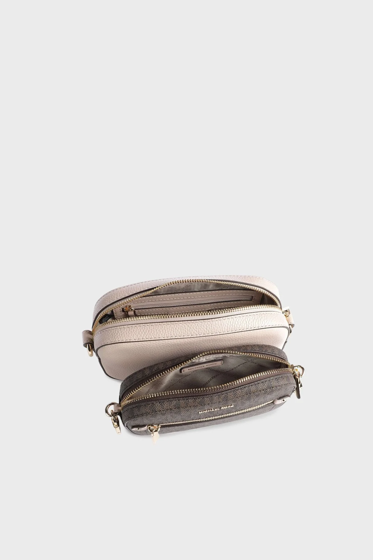 Michael Kors Logolu Ayrılabilir Ön Bölmeli Zincir Askılı Hakiki Deri Bayan Çanta 32R3GJ6C4L 266 Kahve-Pudra - 8