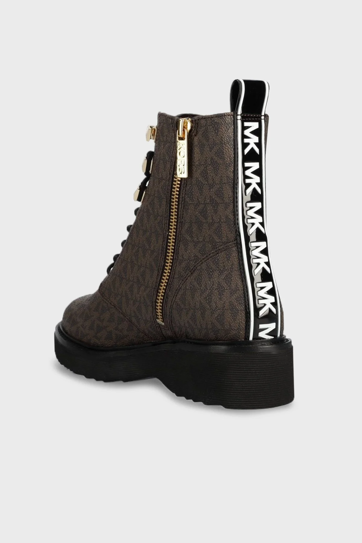 Michael Kors Logolu Bağcıklı Deri 40F2HSFE6B200 Bayan Bot 40F2HSFE6B 200 KAHVE - 3