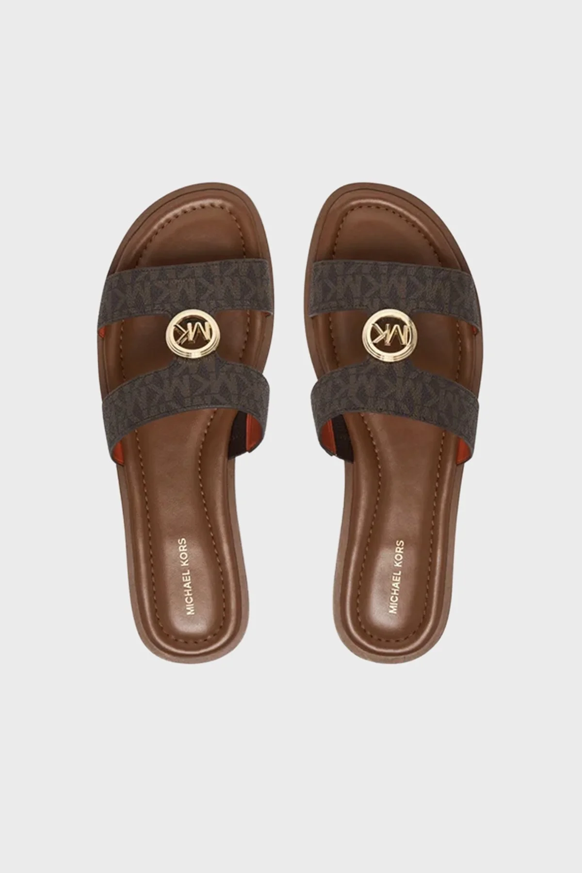 Michael Kors Logolu Bayan Terlik 40S6ERFS2B 200 KAHVE - 3