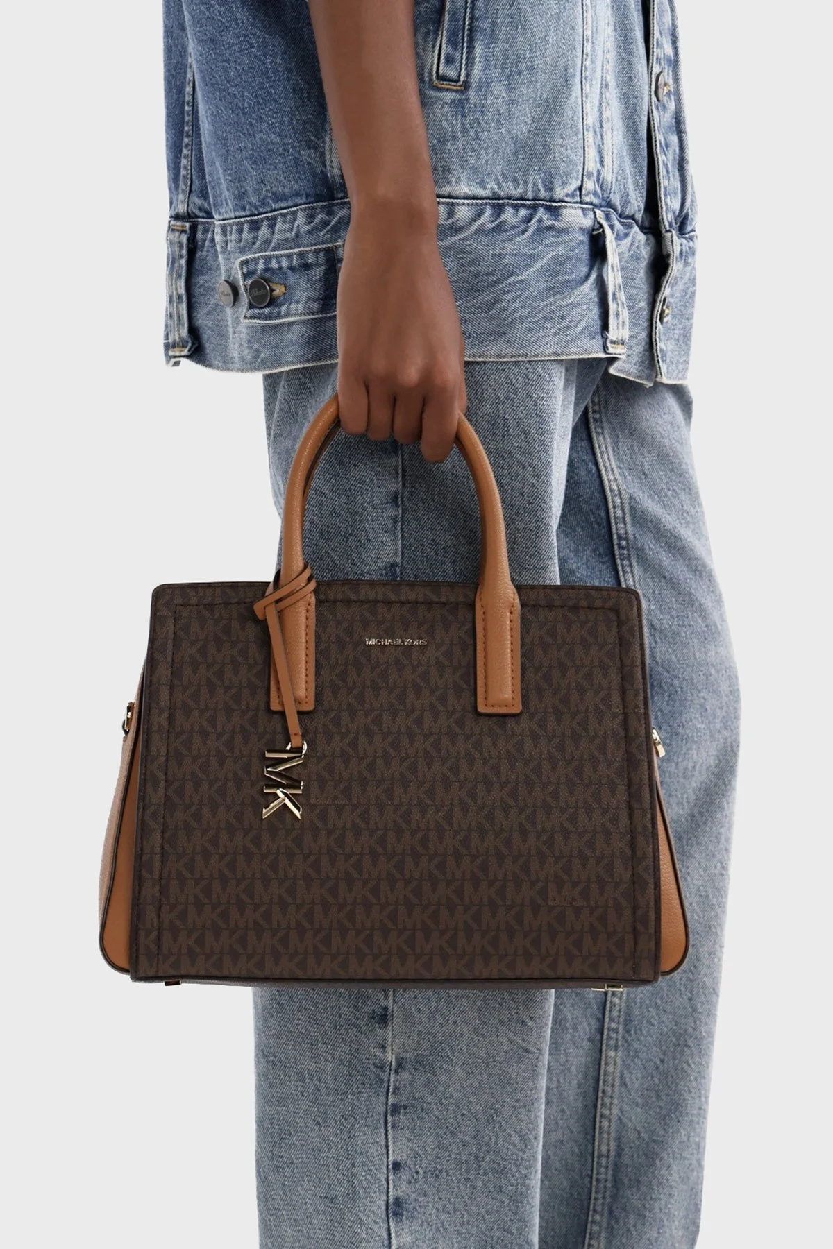 Michael Kors Logolu Çıkarılabilir Askılı 30R5G9IS6B252 Kadın Çanta 30R5G9IS6B 252 Kahve - 2