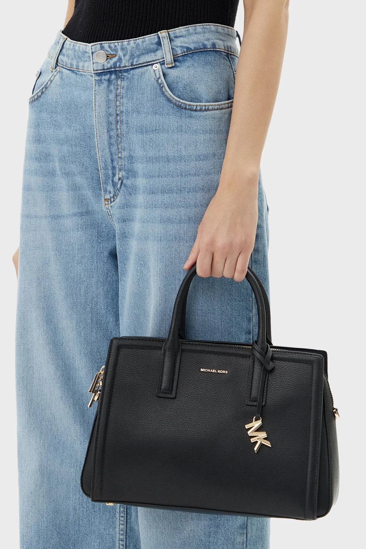 Michael Kors Logolu Çıkarılabilir Askılı 30R5G9IS6L001 Kadın Çanta 30R5G9IS6L 001 Siyah - 2