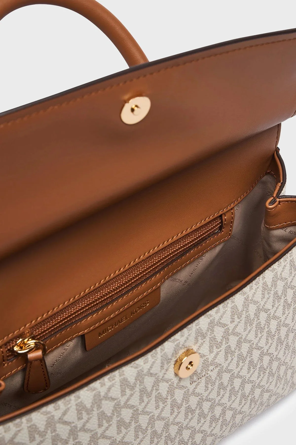 Michael Kors Logolu Çıkarılabilir Askılı 30T6GX7S1B149 Kadın Çanta 30T6GX7S1B 149 Ekru - 5