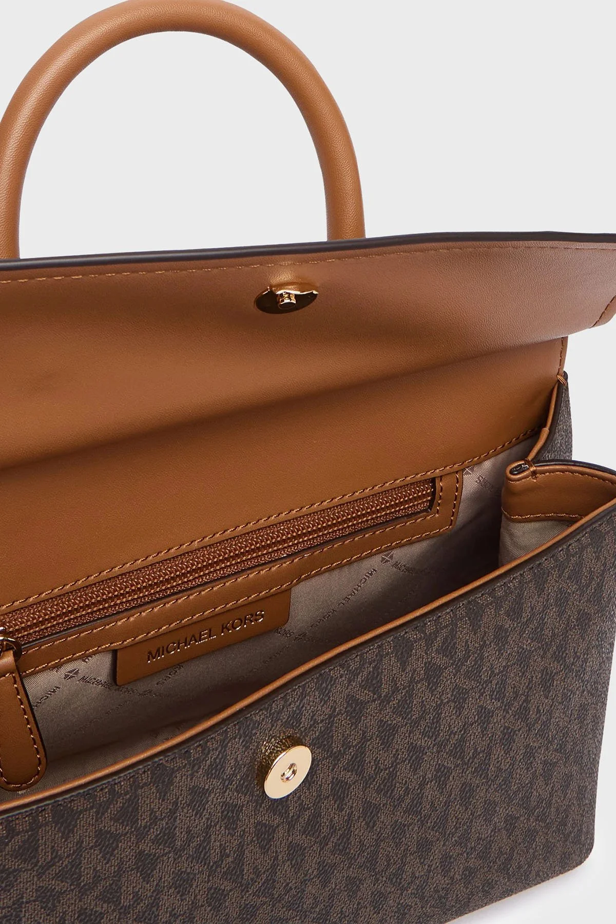 Michael Kors Logolu Çıkarılabilir Askılı 30T6GX7S1B252 Kadın Çanta 30T6GX7S1B 252 Kahve - 5