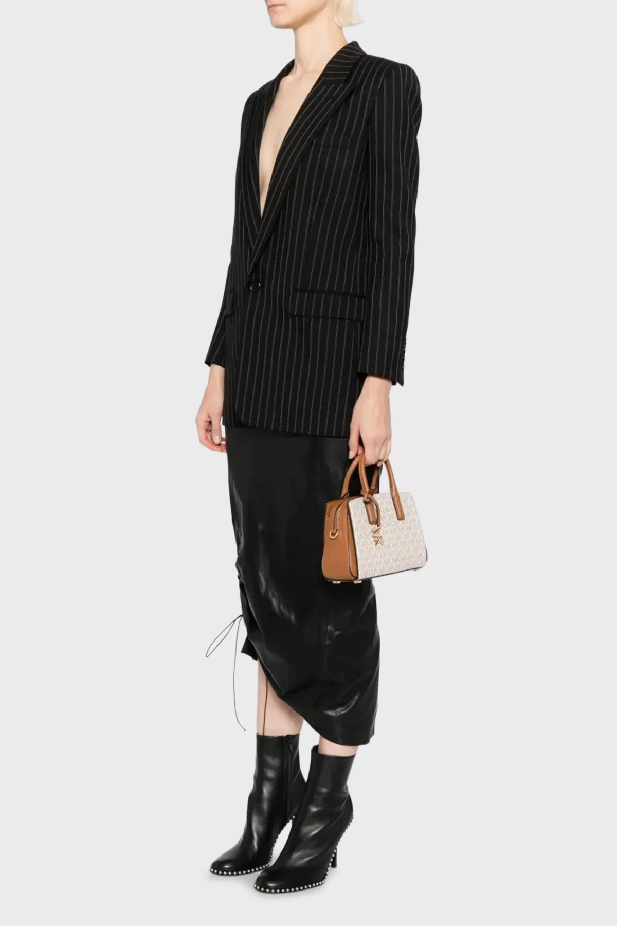 Michael Kors Logolu Çıkarılabilir Askılı 32F5G9IC0B149 Kadın Çanta 32F5G9IC0B 149 EKRU - 2