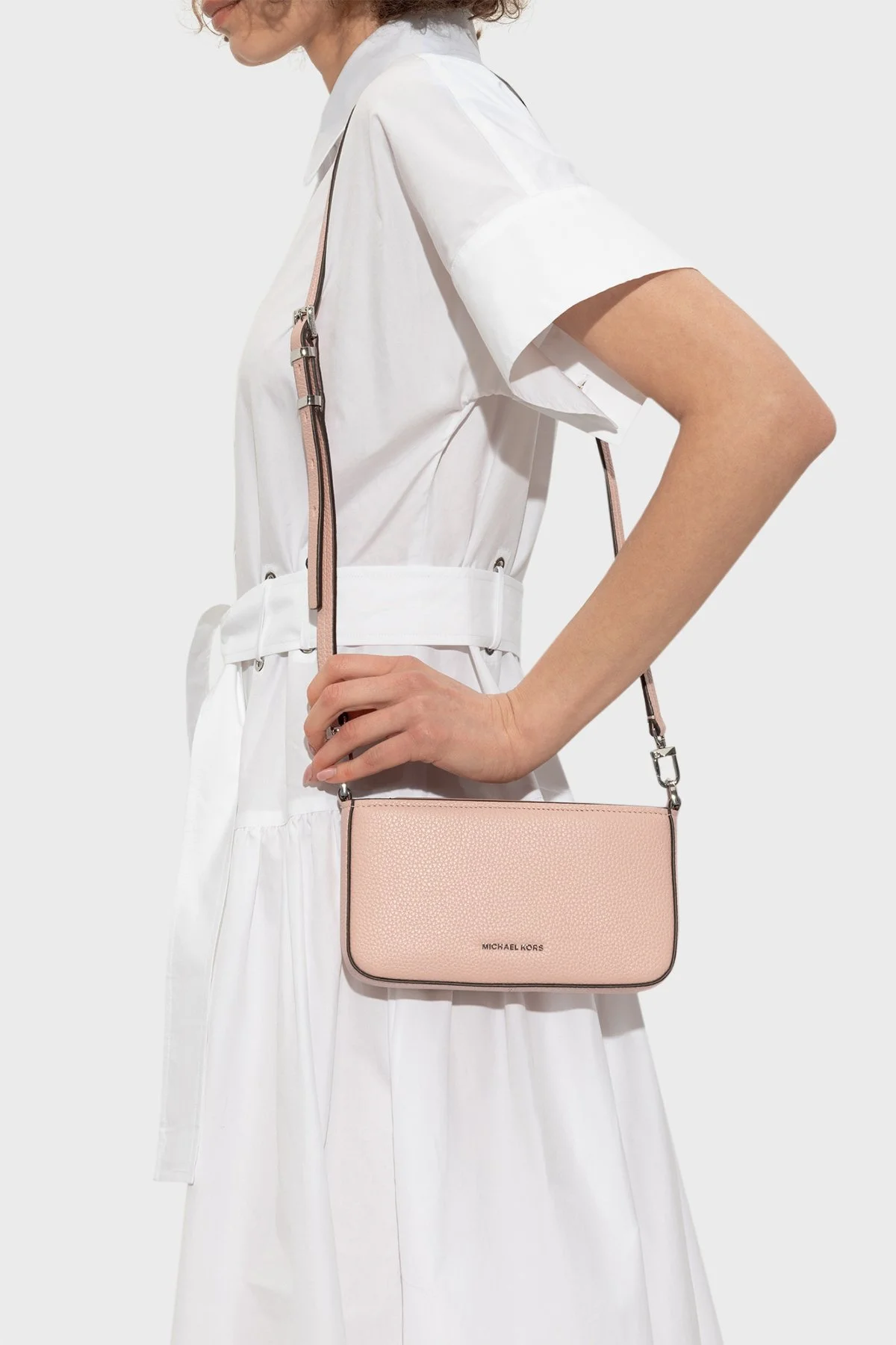 Michael Kors Logolu Çıkarılabilir Askılı 32S5SYTU1L182 Kadın Çanta 32S5SYTU1L 182 PUDRA - 2
