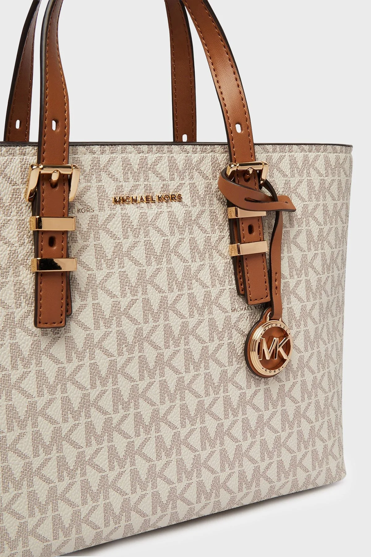 Michael Kors Logolu Çıkarılabilir Askılı 32S6GQNC0L149 Kadın Çanta 32S6GQNC0L 149 Ekru - 5