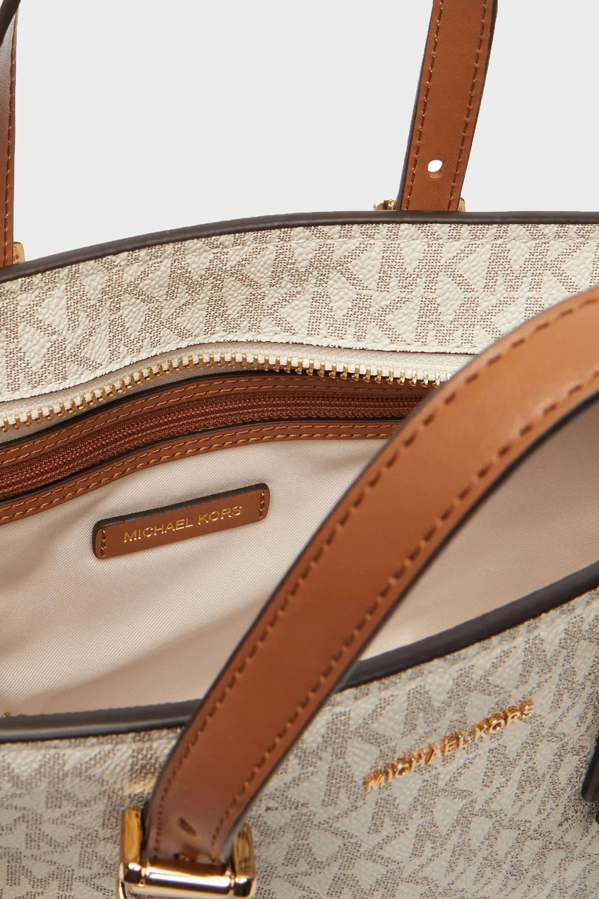 Michael Kors Logolu Çıkarılabilir Askılı 32S6GQNC0L149 Kadın Çanta 32S6GQNC0L 149 Ekru - 6