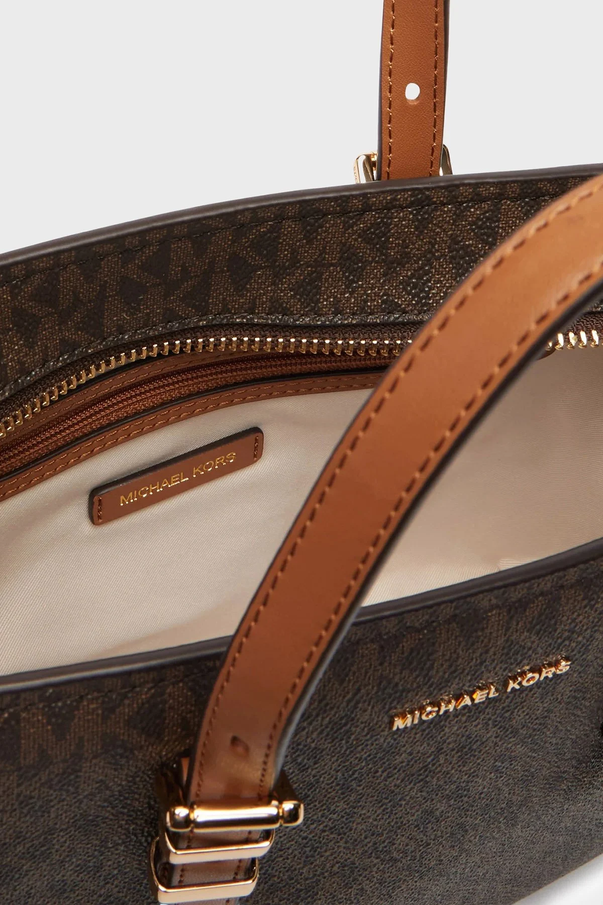 Michael Kors Logolu Çıkarılabilir Askılı 32S6GQNC0L252 Kadın Çanta 32S6GQNC0L 252 Kahve - 5