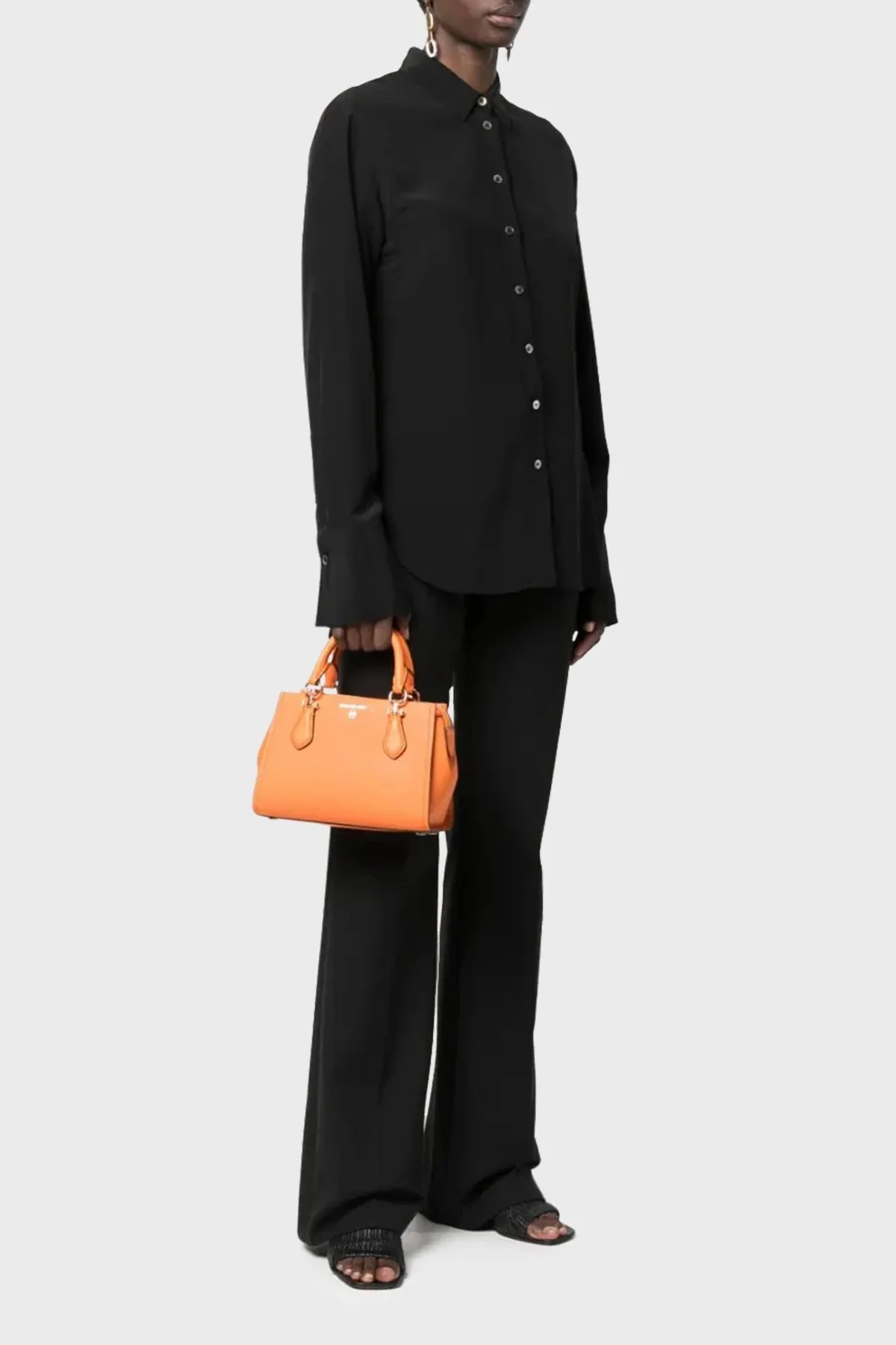 Michael Kors Logolu Çıkarılabilir Askılı Hakiki Deri 32S2G6AC1L842 Bayan Çanta 32S2G6AC1L 842 TURUNCU - 2