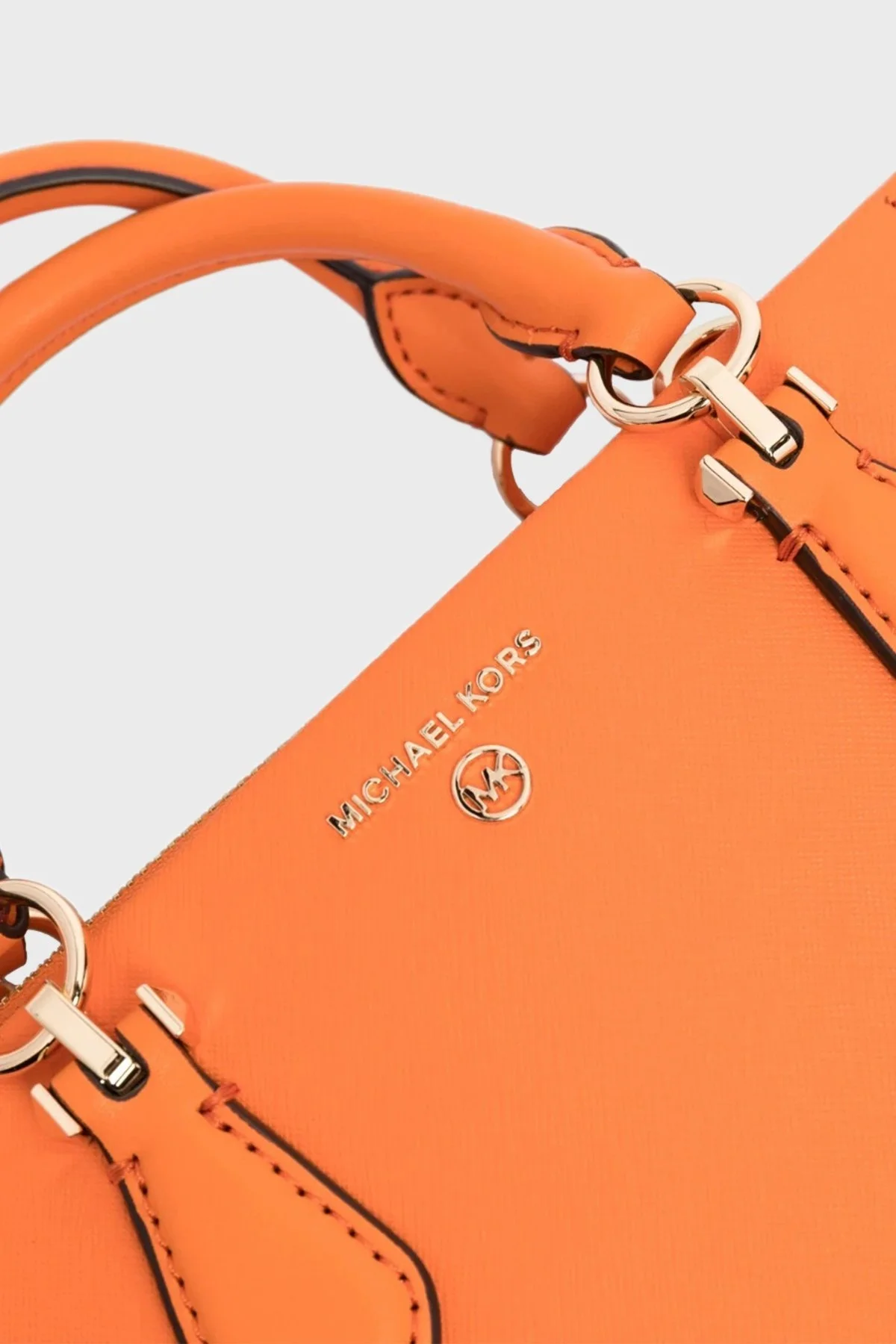 Michael Kors Logolu Çıkarılabilir Askılı Hakiki Deri 32S2G6AC1L842 Bayan Çanta 32S2G6AC1L 842 TURUNCU - 3