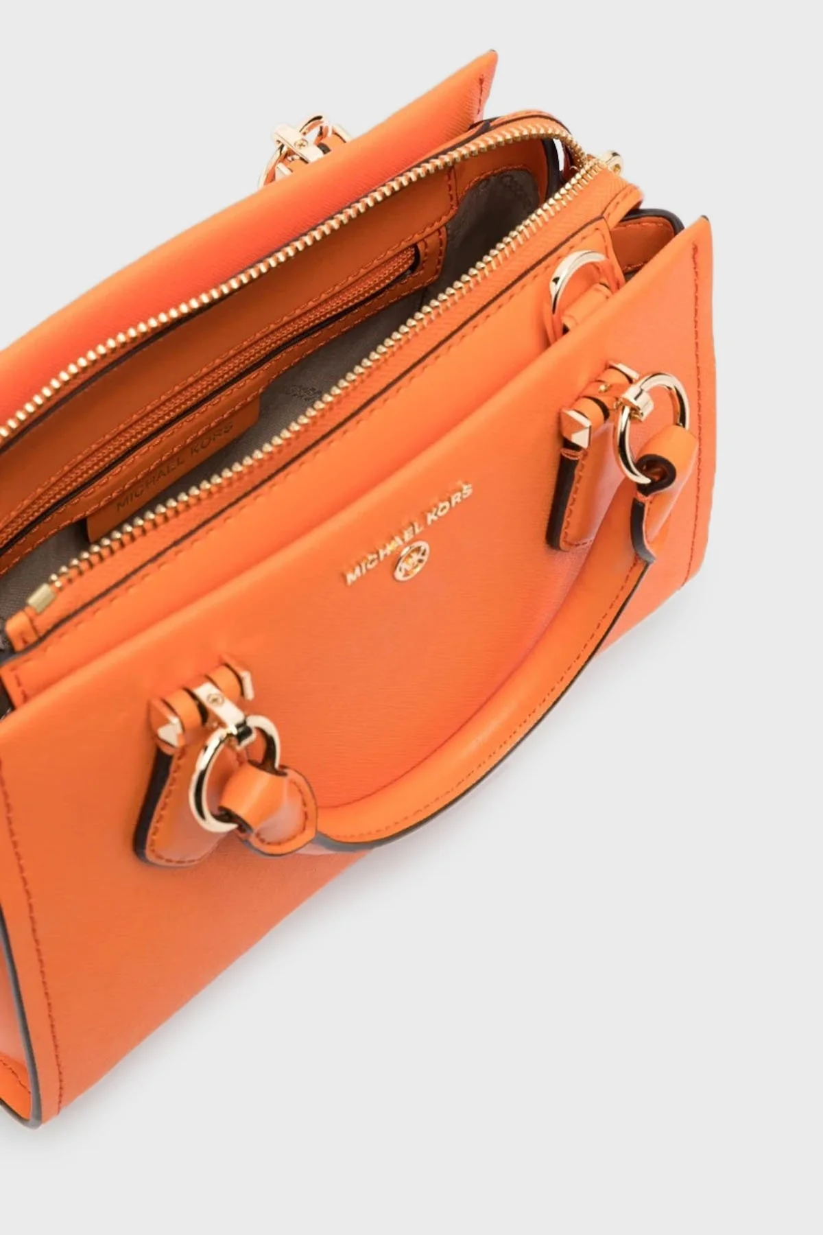 Michael Kors Logolu Çıkarılabilir Askılı Hakiki Deri 32S2G6AC1L842 Bayan Çanta 32S2G6AC1L 842 TURUNCU - 5