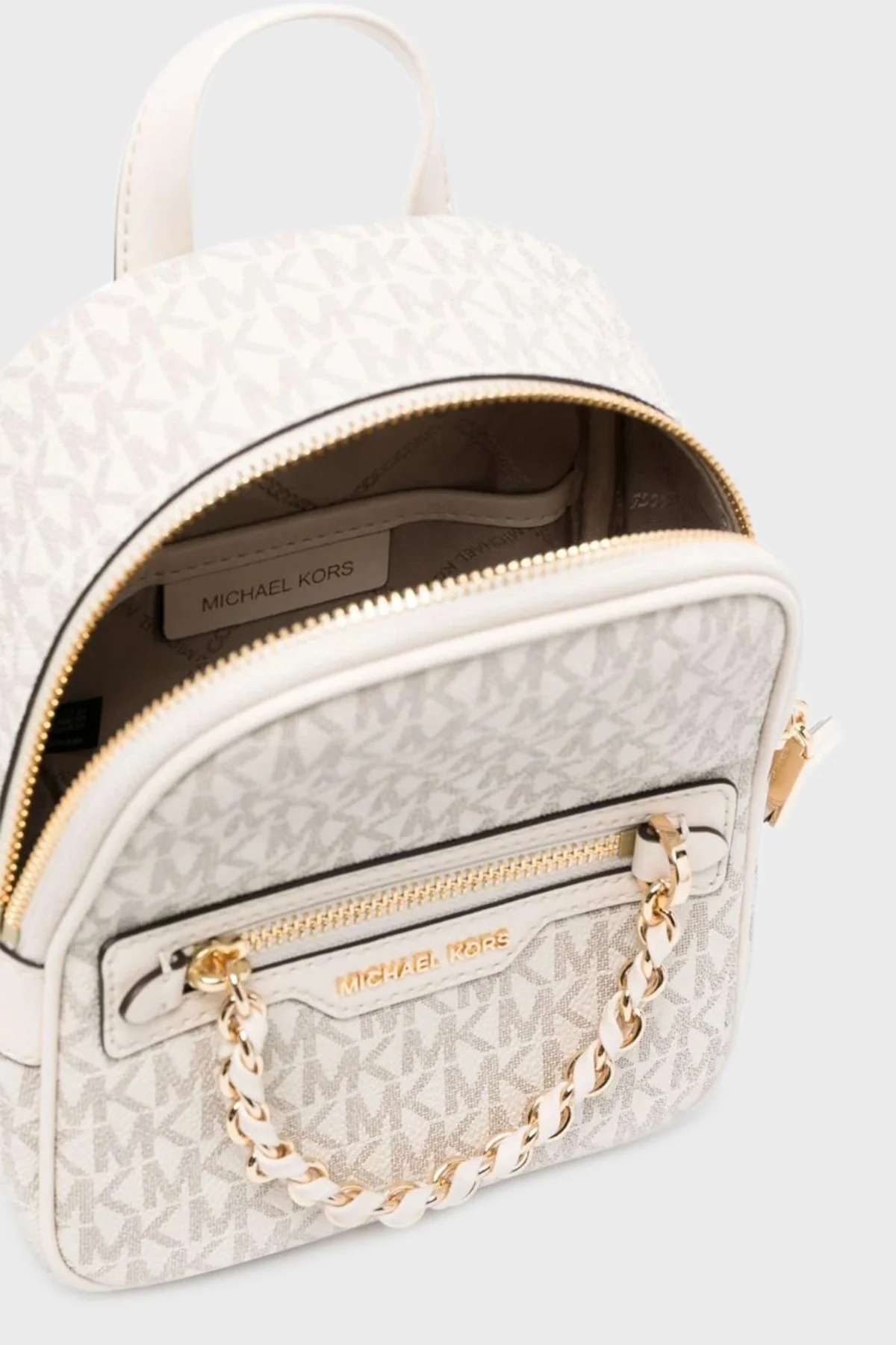 Michael Kors Çıkarılabilir Askılı Hakiki Deri 30F3G5EB1B132 Bayan Sırt Çantası 30F3G5EB1B 132 EKRU - 5