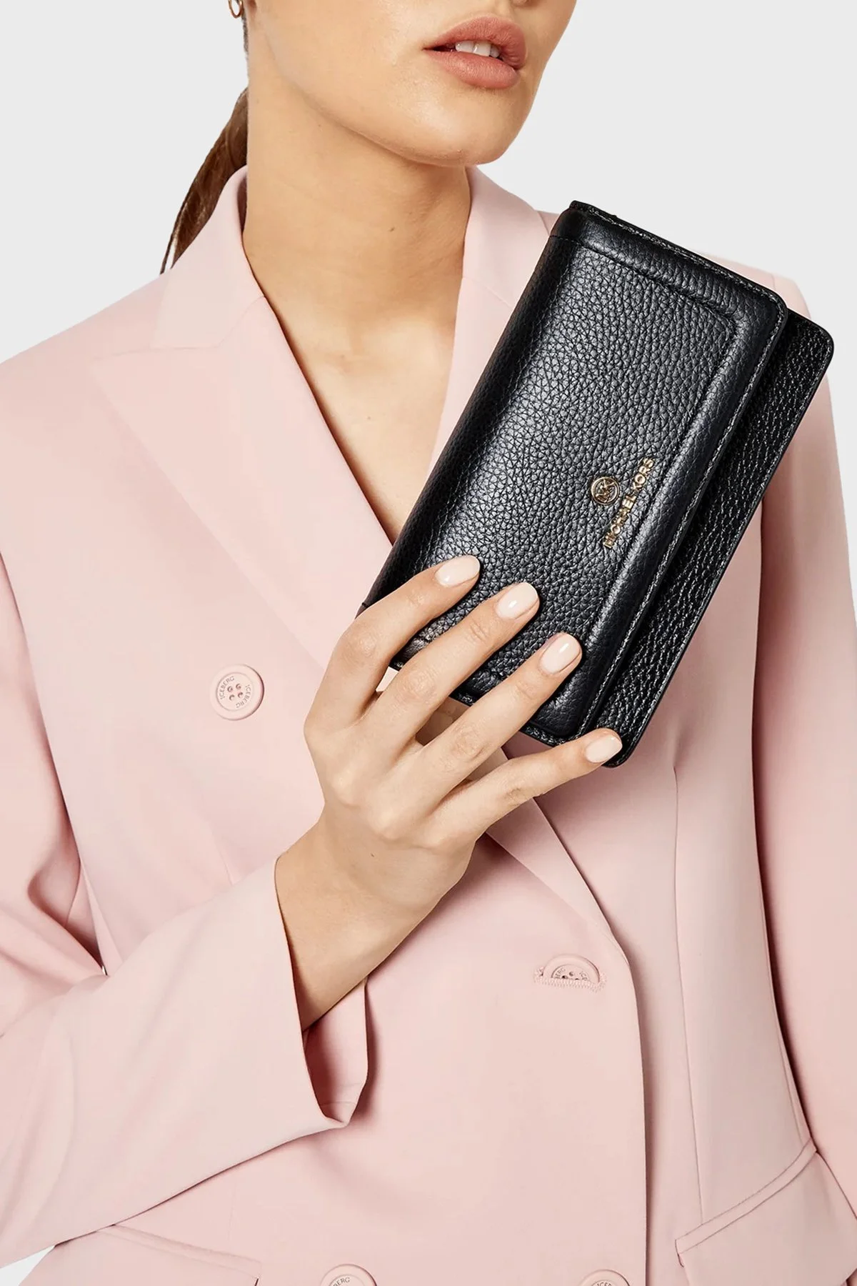Michael Kors Logolu Çıkarılabilir Askılı Portföy 32S1GT9C5L001 Kadın Çanta 32S1GT9C5L 001 Siyah - 2