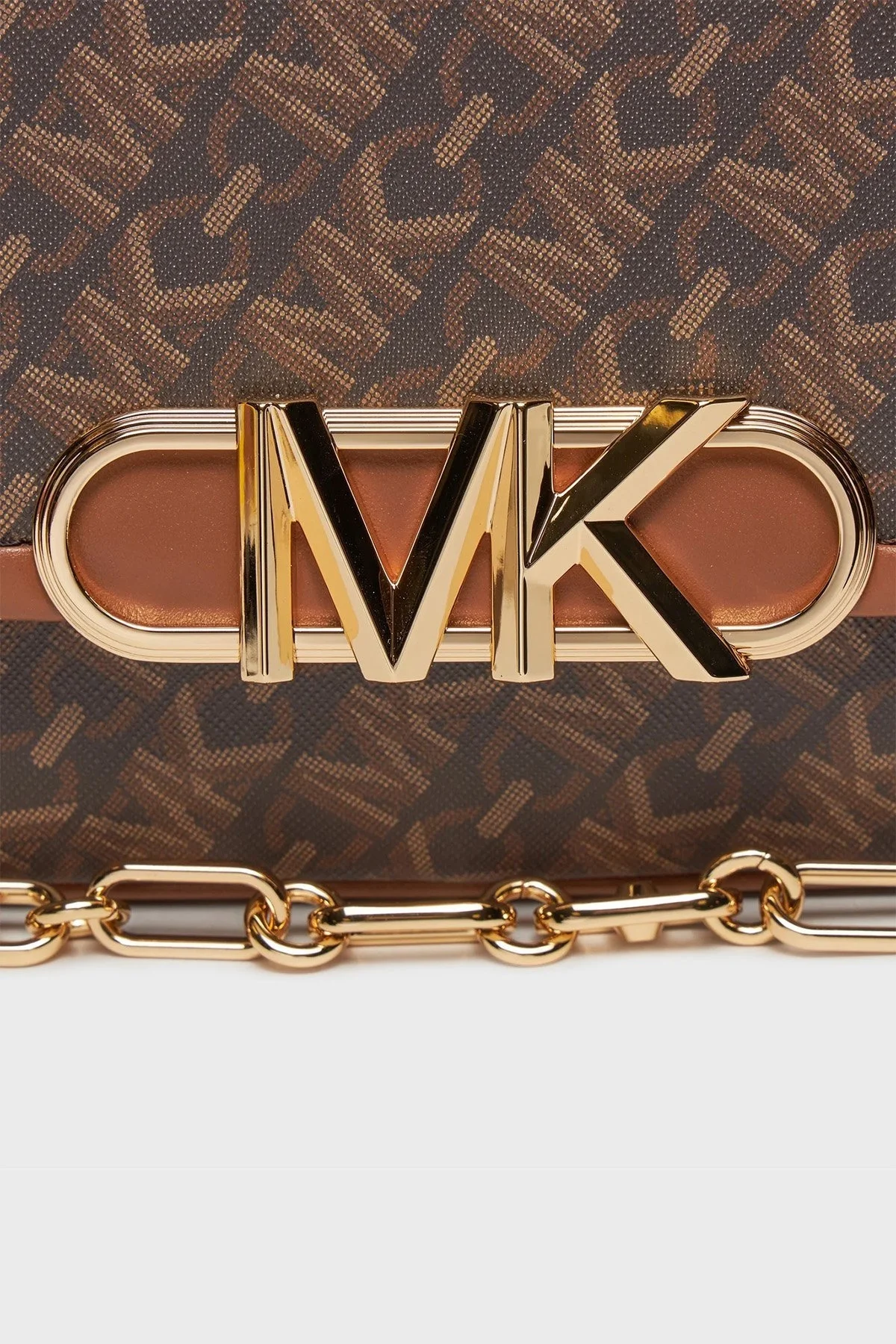 Michael Kors Logolu Çıkarılabilir Askılı Zincirli 30H3G7PC2B227 Bayan Çanta 30H3G7PC2B 227 KAHVE - 5