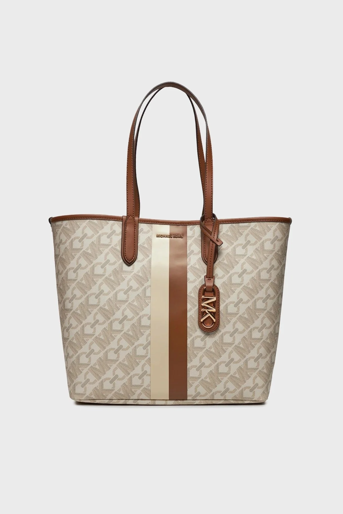 Michael Kors Logolu Çıkarılabilir İç Bölmeli 30H3GZAT7B099 Bayan Çanta 30H3GZAT7B 099 EKRU - 4