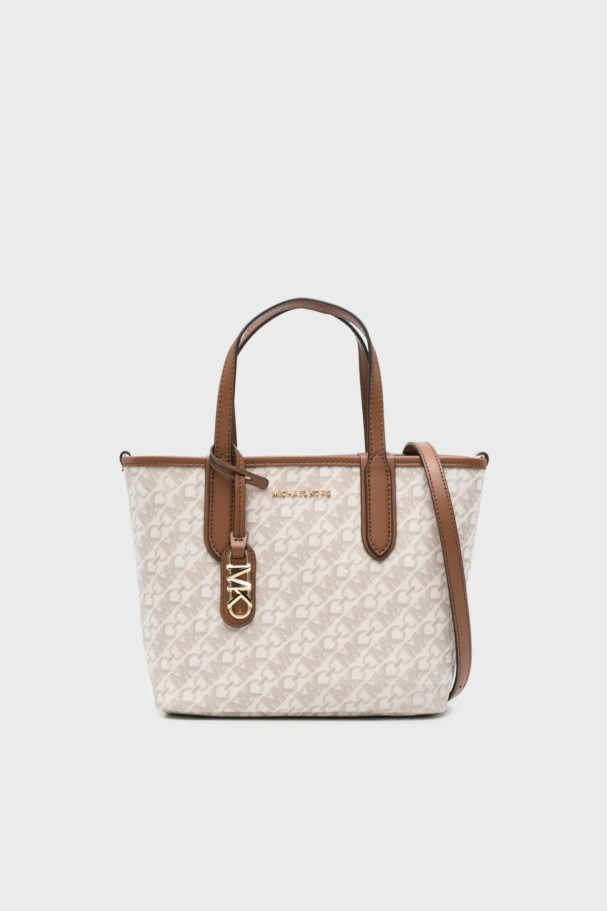 Michael Kors Logolu Çıkarılabilir İç Bölmeli Tote 30R4GZAT0B099 Bayan Çanta 30R4GZAT0B 099 EKRU - 1