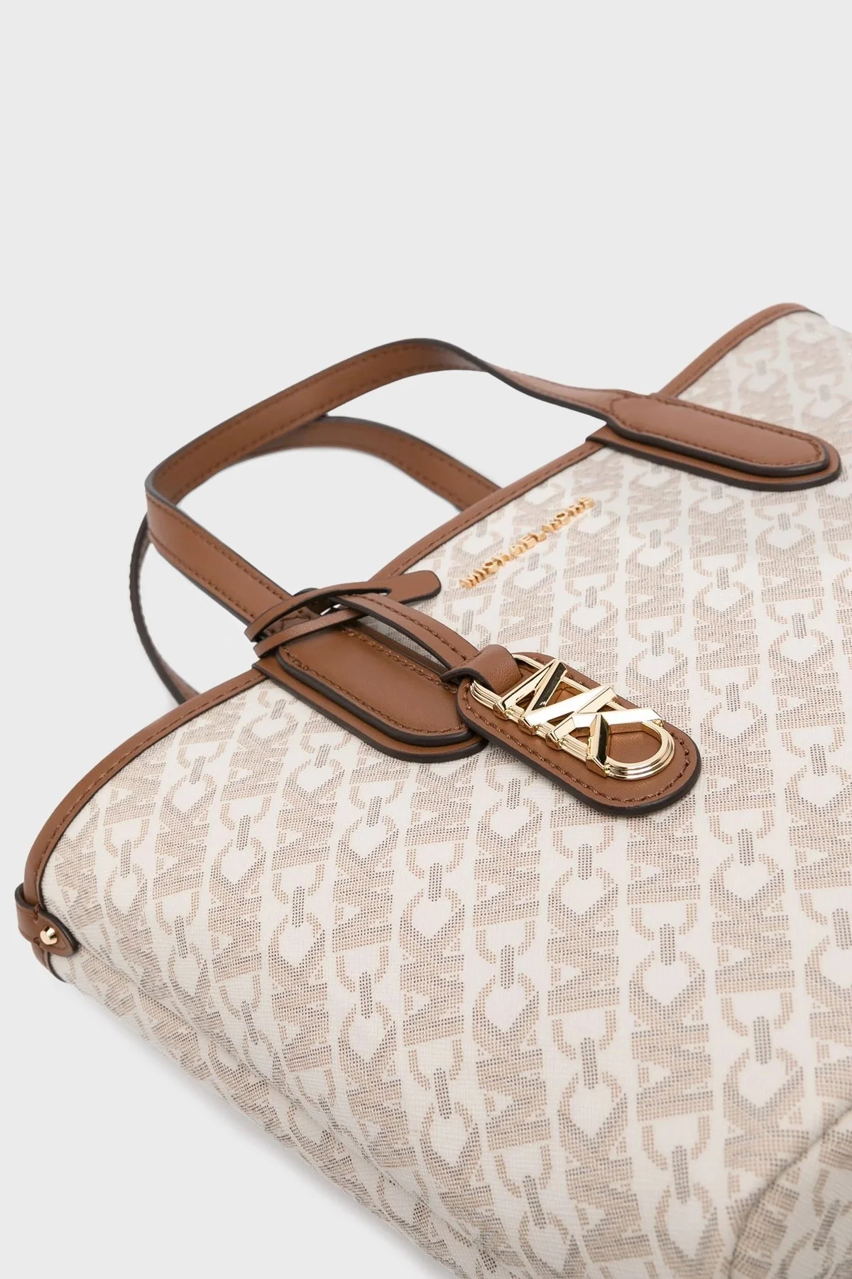 Michael Kors Logolu Çıkarılabilir İç Bölmeli Tote 30R4GZAT0B099 Bayan Çanta 30R4GZAT0B 099 EKRU - 4