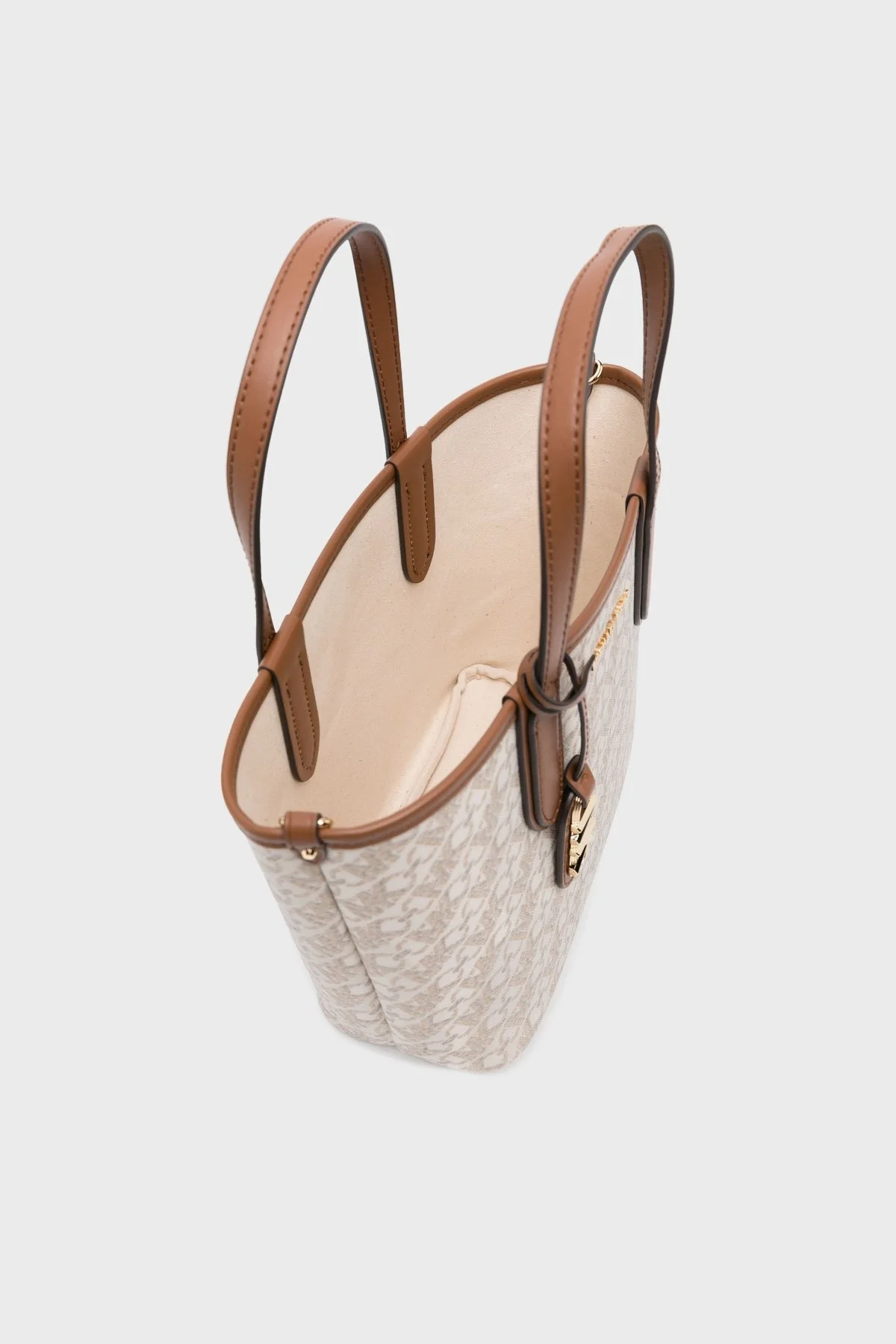 Michael Kors Logolu Çıkarılabilir İç Bölmeli Tote 30R4GZAT0B099 Bayan Çanta 30R4GZAT0B 099 EKRU - 5