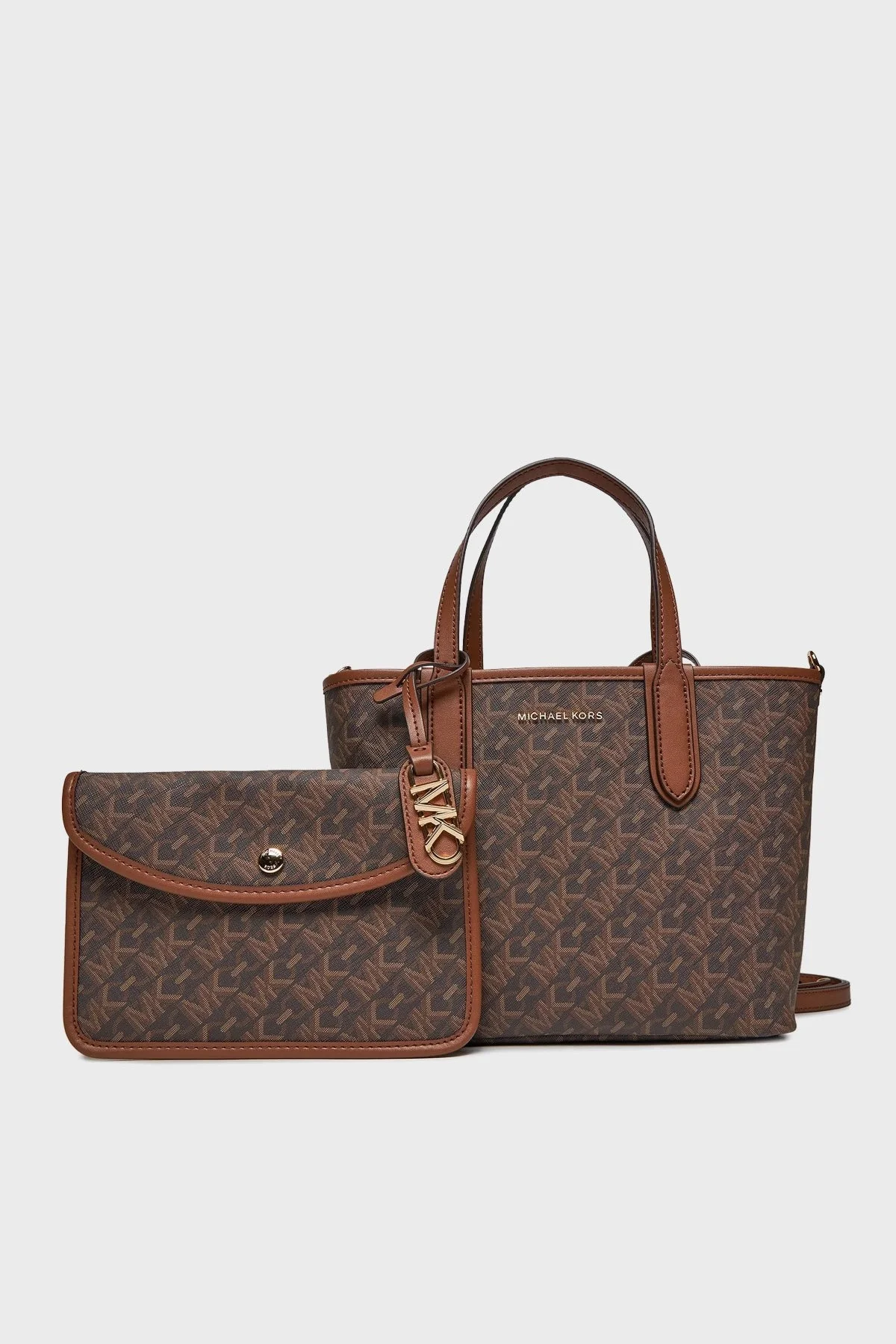 Michael Kors Logolu Çıkarılabilir İç Bölmeli Tote 30R4GZAT0B227 Bayan Çanta 30R4GZAT0B 227 KAHVE - 1