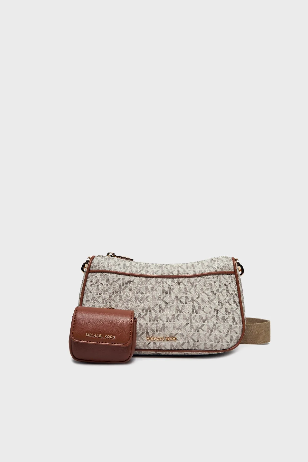 Michael Kors Logolu Çıkarılabilir Mini Cüzdanlı 32S3GJ6C8B149 Kadın Çanta 32S3GJ6C8B 149 EKRU - 1