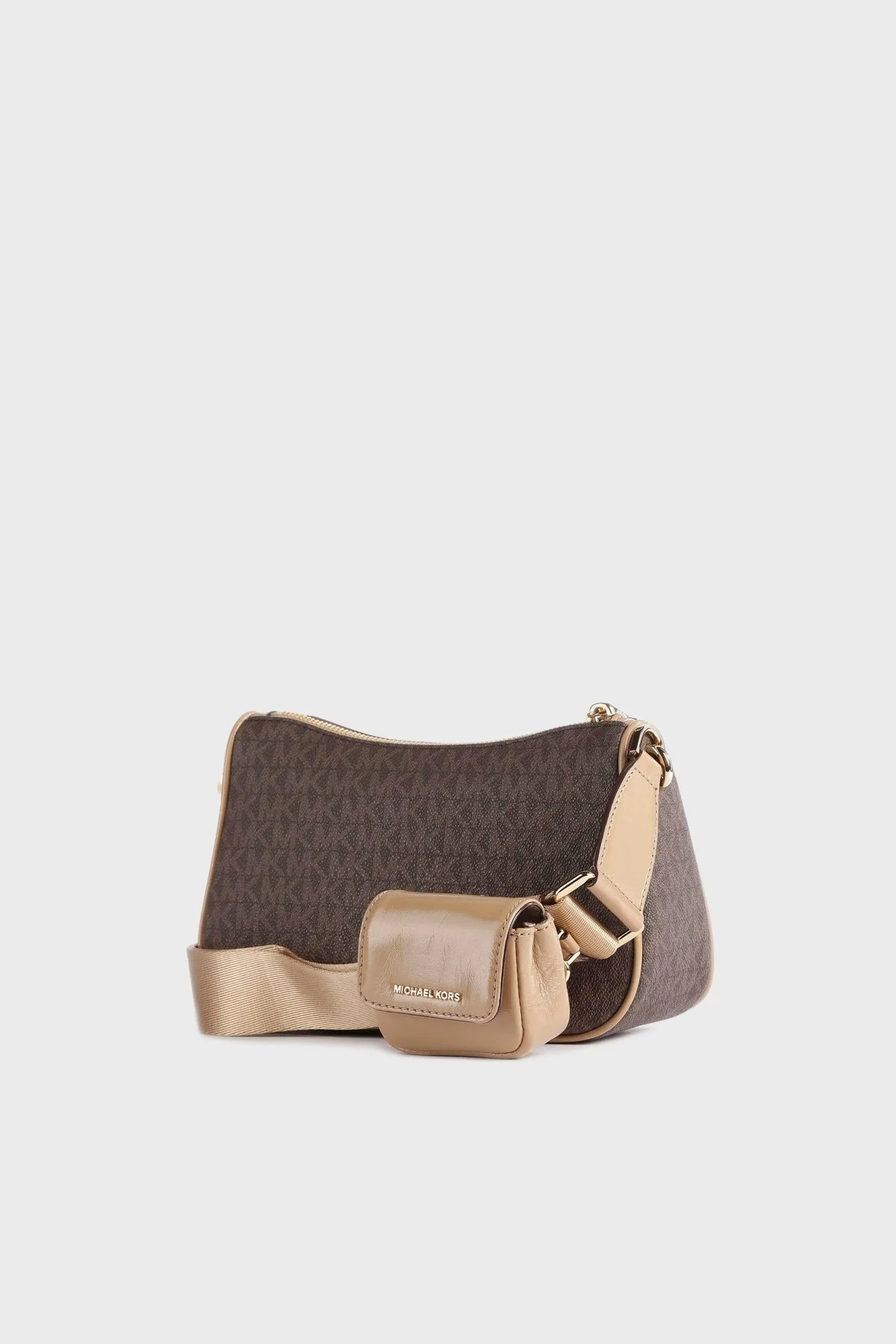 Michael Kors Çıkarılabilir Mini Cüzdanlı Hakiki Deri 32F3GJ6C8B222 Bayan Çanta 32F3GJ6C8B 222 KAHVE - 2