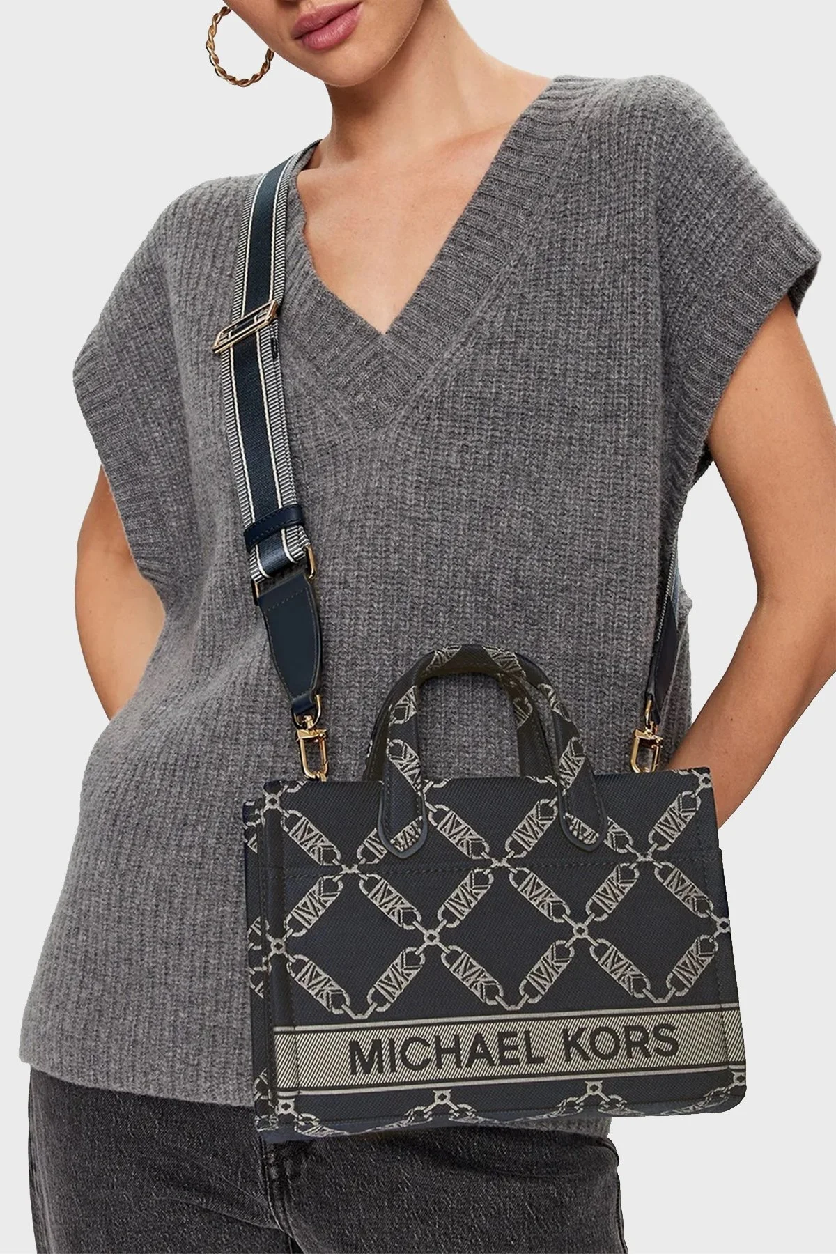 Michael Kors Çıkarılabilir Omuz Askılı 30F3G3GC7J407 Bayan Çanta 30F3G3GC7J 407 LACİVERT - 2