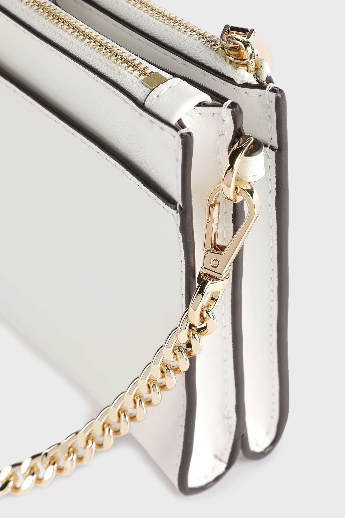 Michael Kors Logolu Çıkarılabilir Omuz Askılı Hakiki Deri 32S3GR0C1L085 Bayan Çanta 32S3GR0C1L 085 BEYAZ - 4