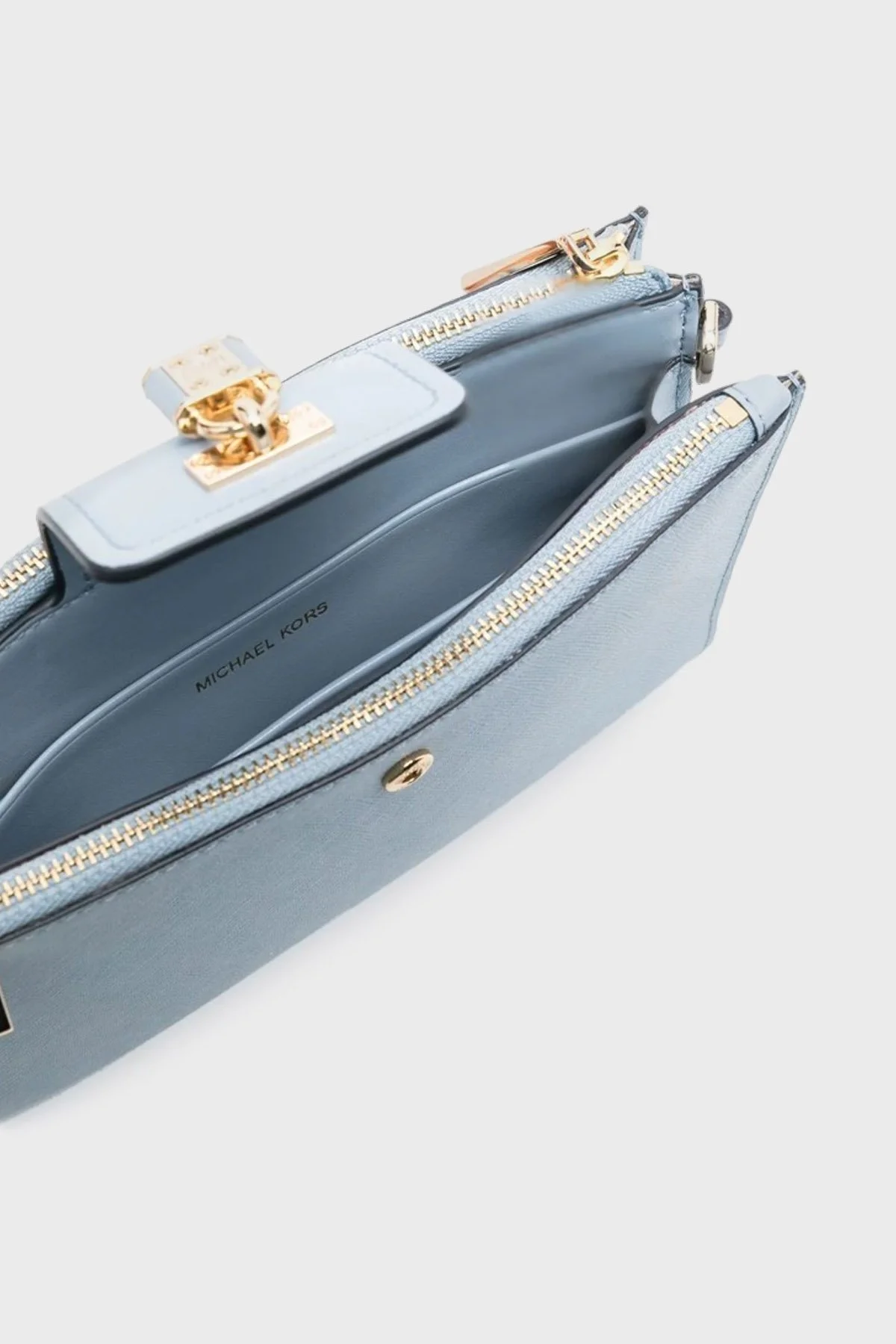 Michael Kors Logolu Çıkarılabilir Omuz Askılı Hakiki Deri 32S3GR0C1L487 Bayan Çanta 32S3GR0C1L 487 MAVİ - 5