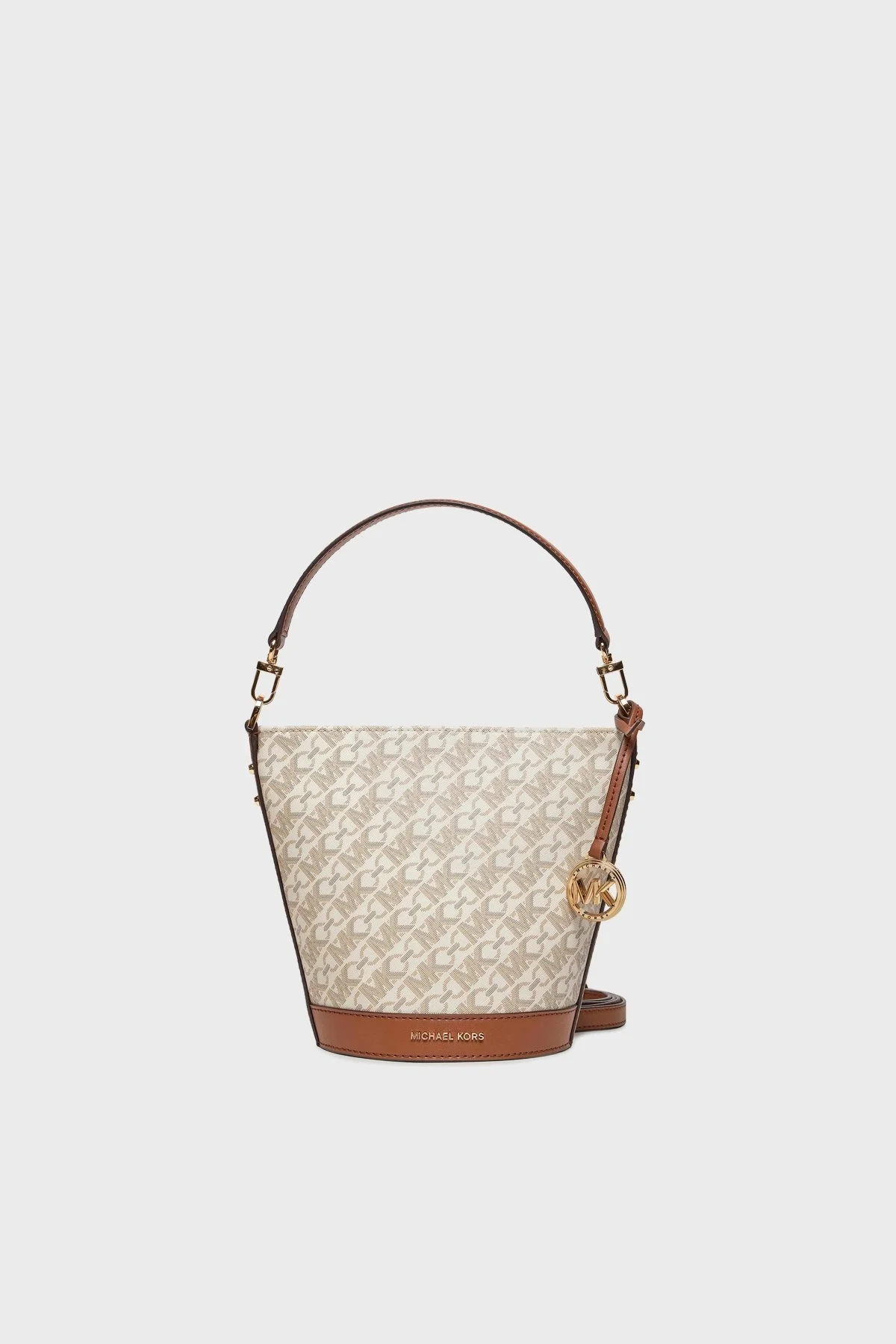Michael Kors Logolu Çıkarılabilir Uzatma Askılı 32R4G10C5B099 Bayan Çanta 32R4G10C5B 099 EKRU - 1