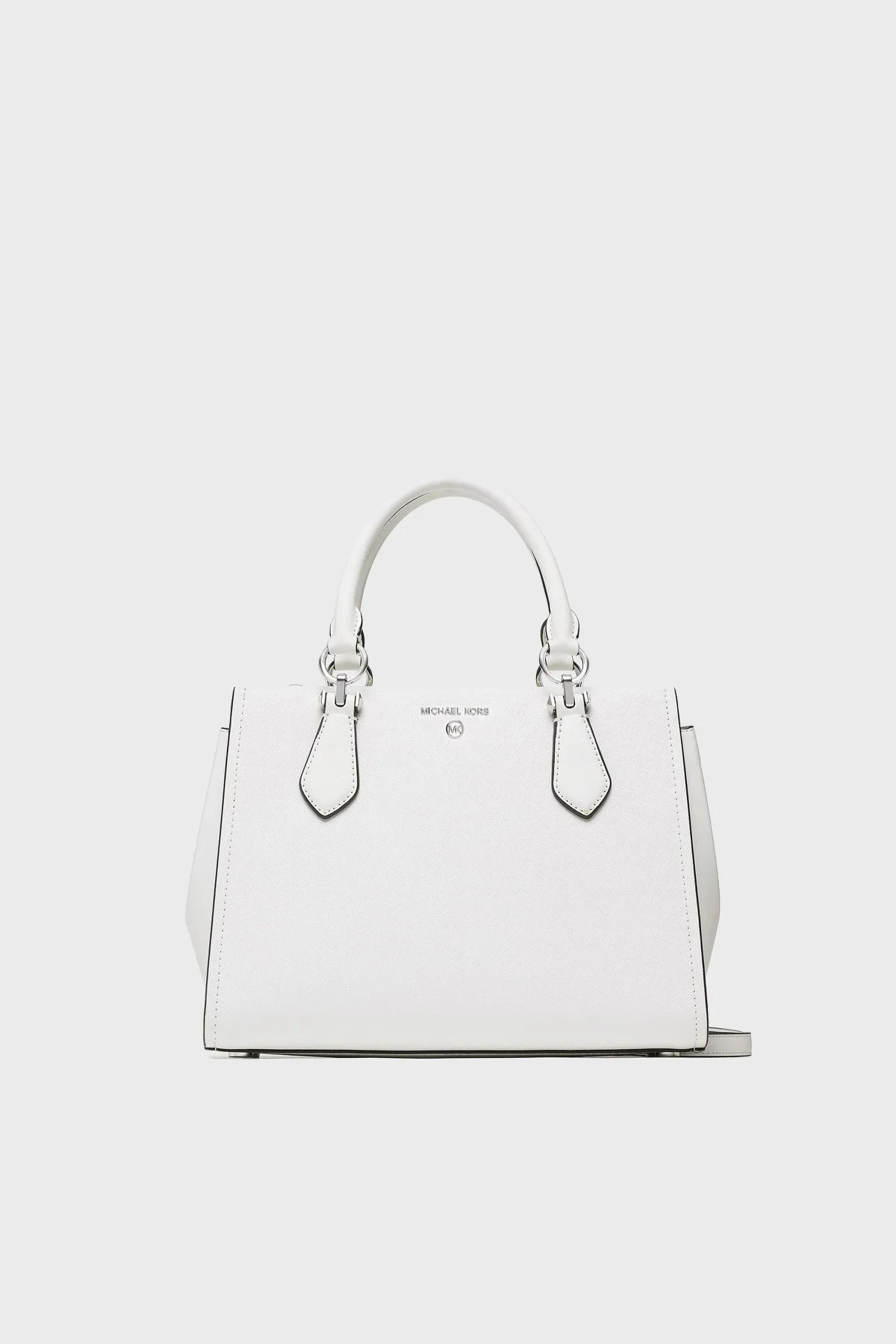 Michael Kors Logolu Çıkarılabilir Uzatma Askılı Hakiki Deri Bayan Çanta 30S2S6AS2L 085 BEYAZ - 1