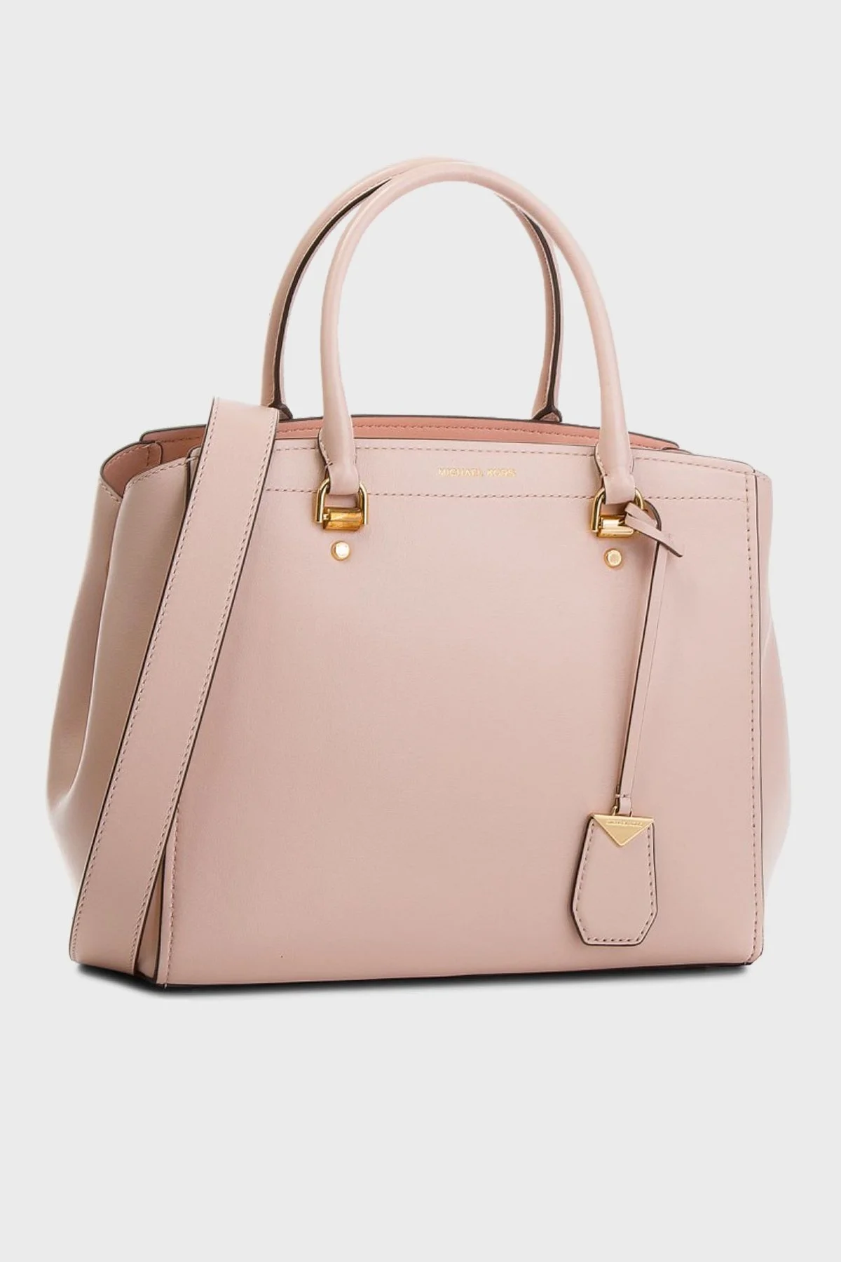 Michael Kors Çıkarılabilir Askılı Hakiki Deri Benning 30T8GN4S3L187 Bayan Çanta 30T8GN4S3L 187 PUDRA - 1