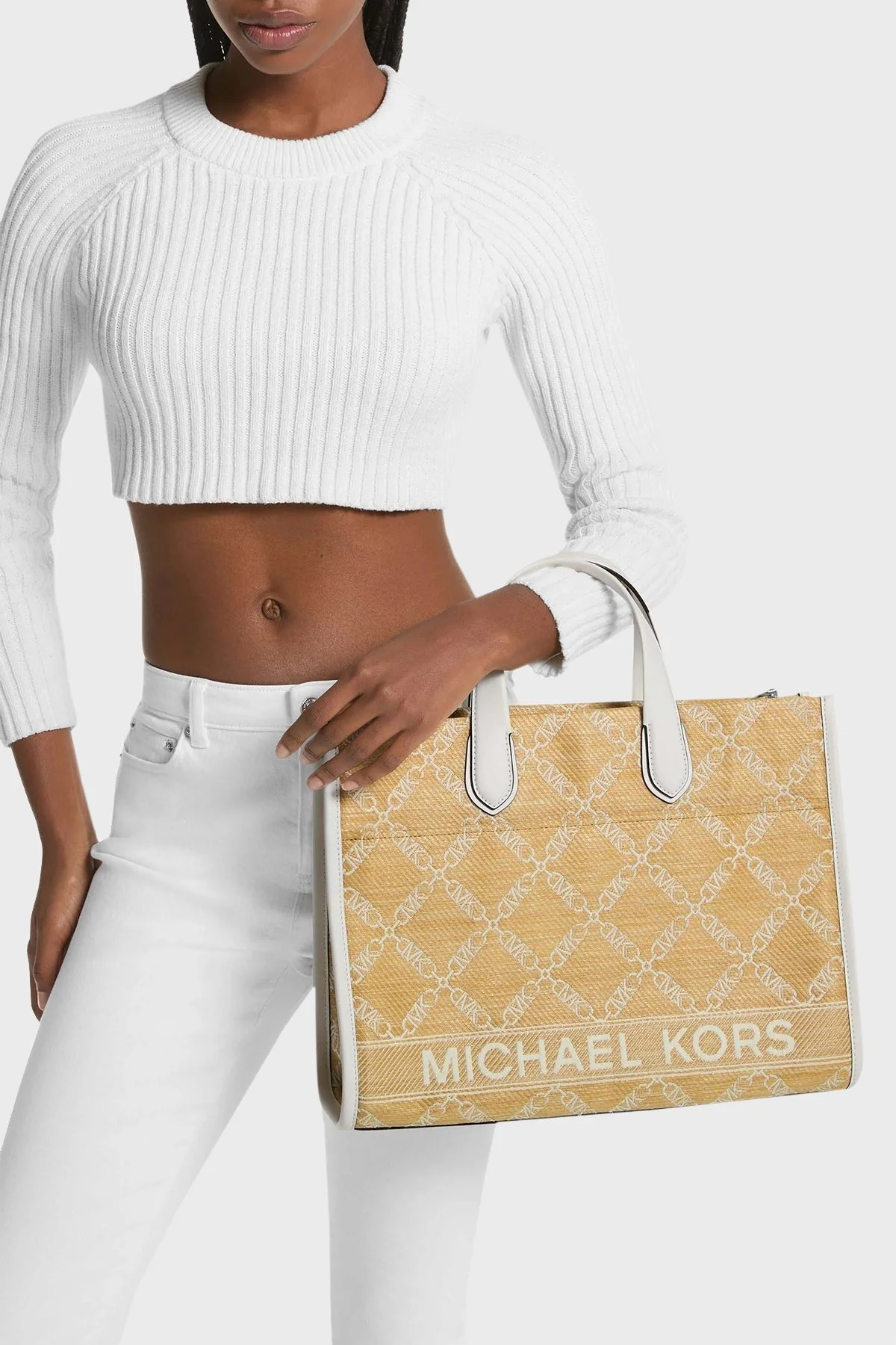 Michael Kors Logolu Çıkarılabilir Uzatma Askılı Tote 30S4S3GT3O884 Bayan Çanta 30S4S3GT3O 884 SARI - 5