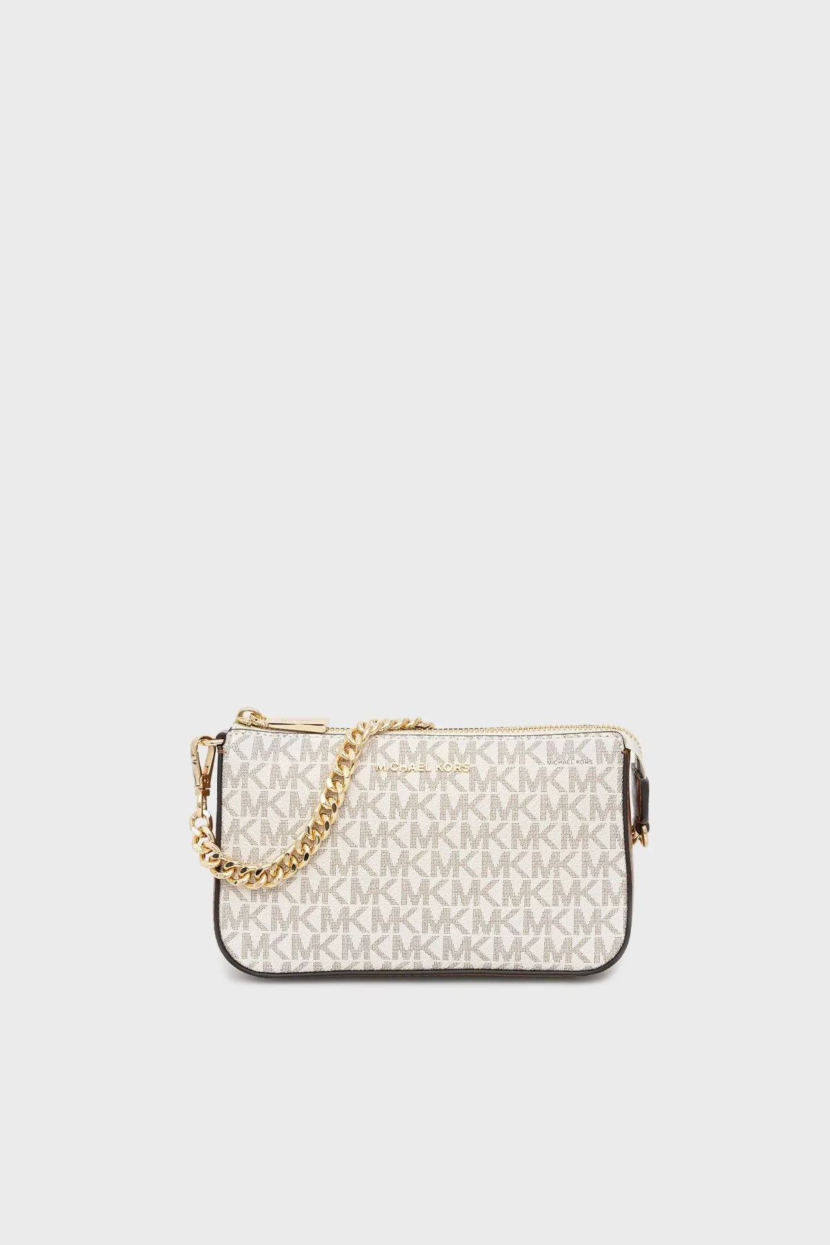 Michael Kors Logolu Çıkarılabilir Zincir Askılı 32F1GJ6W6B150 Bayan Çanta 32F1GJ6W6B 150 EKRU - 1