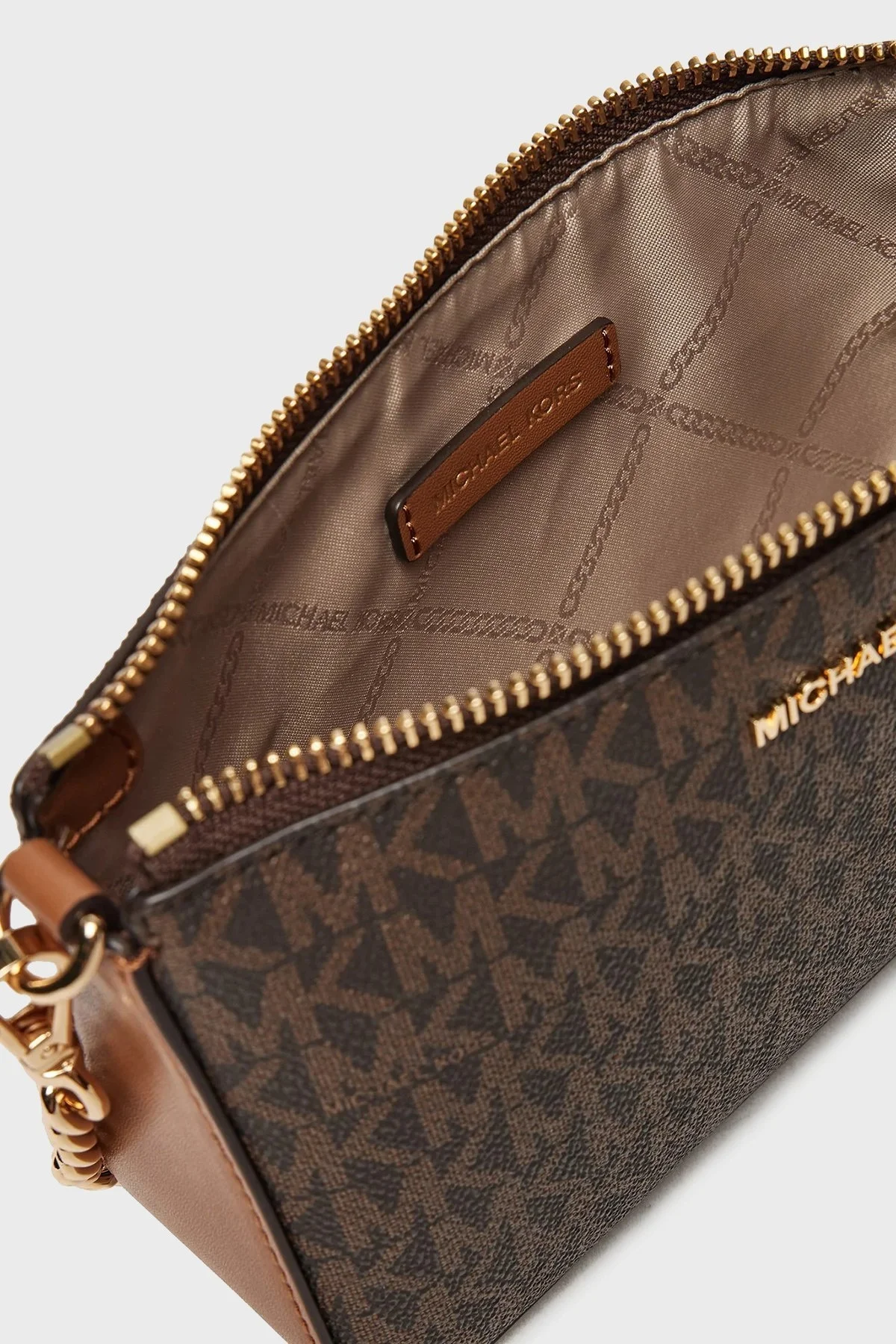 Michael Kors Logolu Çıkarılabilir Zincir Askılı 32F1GJ6W6B200 Bayan Çanta 32F1GJ6W6B 200 KAHVE - 4