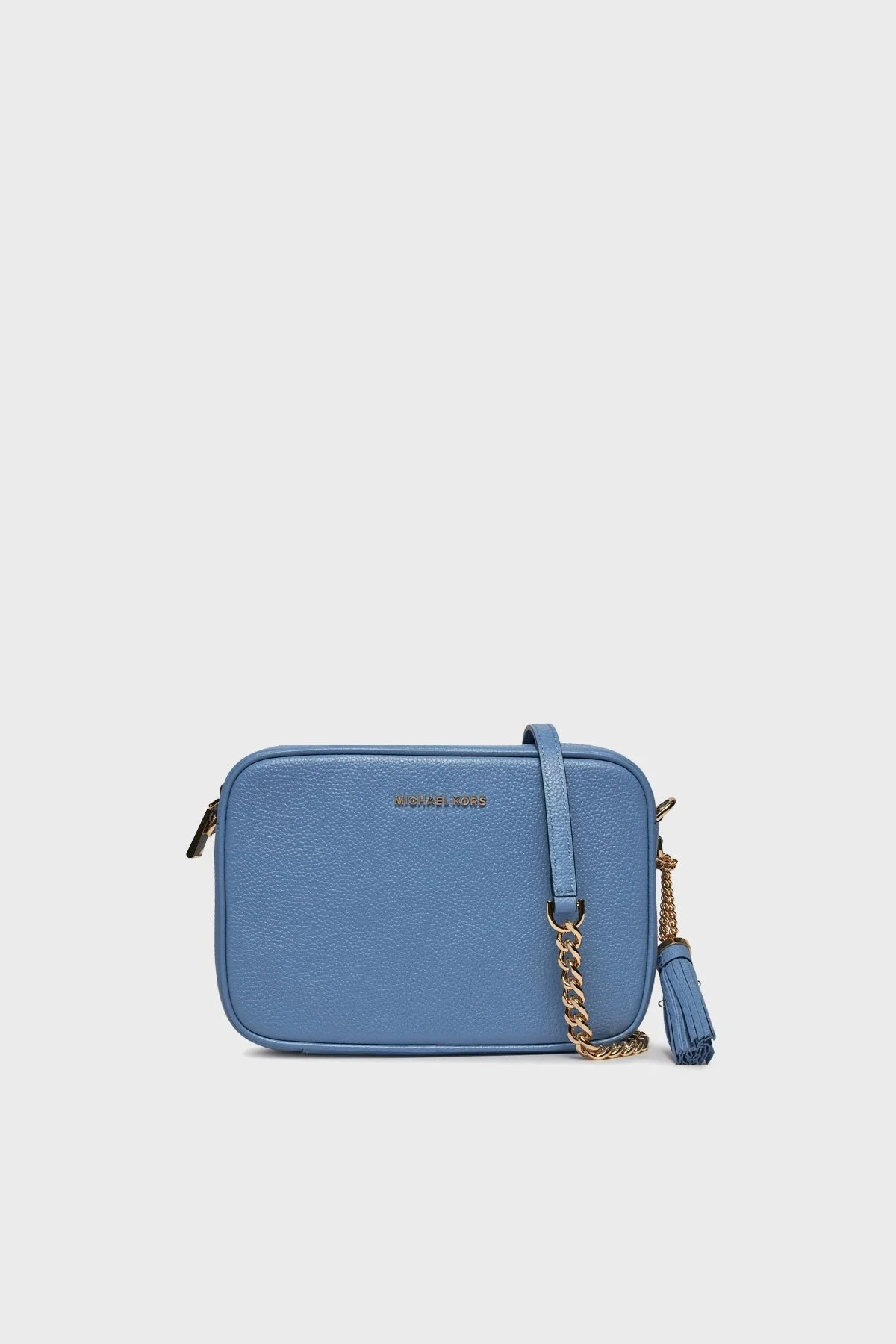 Michael Kors Logolu Çıkarılabilir Zincir Askılı Hakiki Deri 32F7GGNM8L457 Bayan Çanta 32F7GGNM8L 457 MAVİ - 1